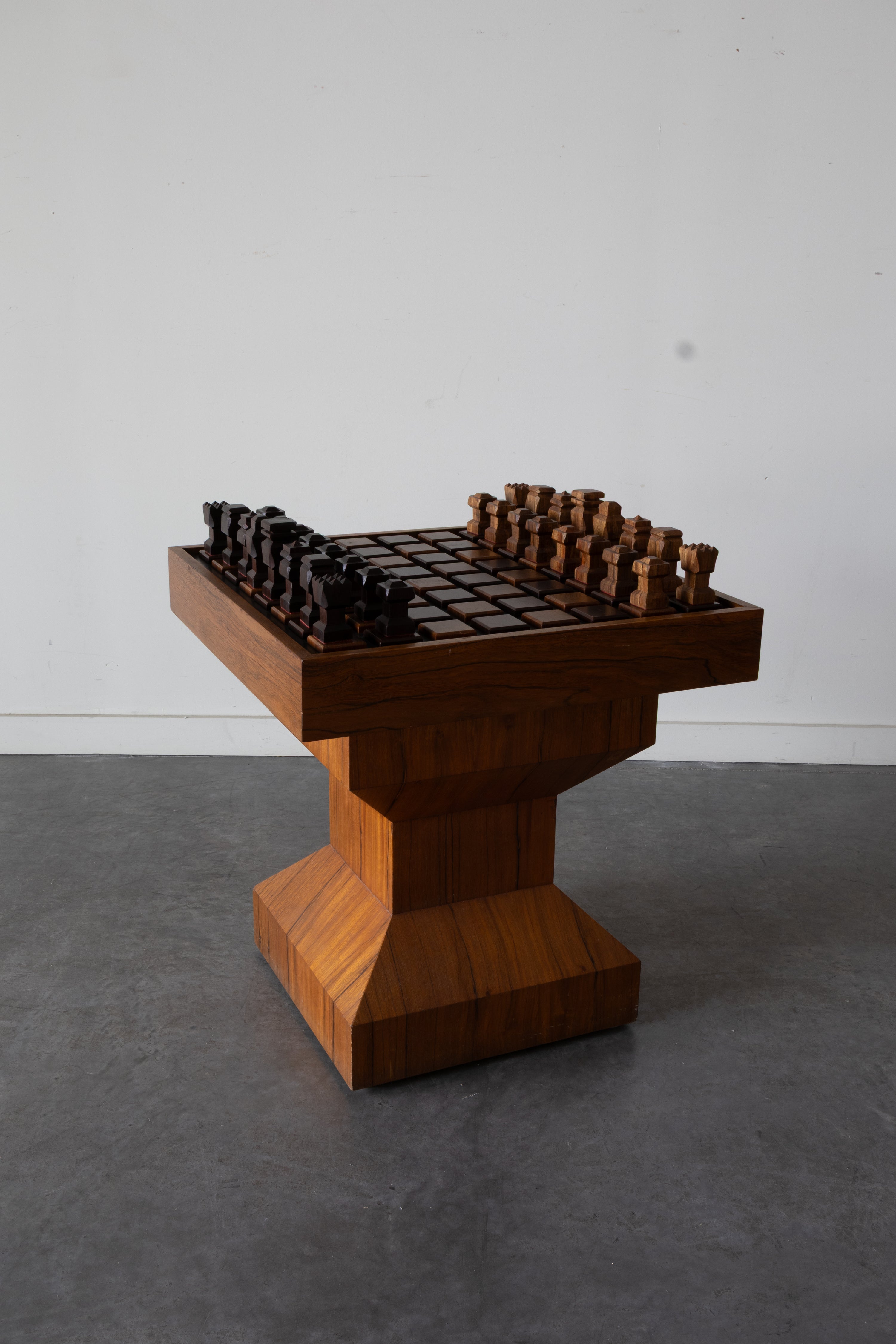 Danish Teak and Rosewood Chess Table in the style of Don S. Shoemaker