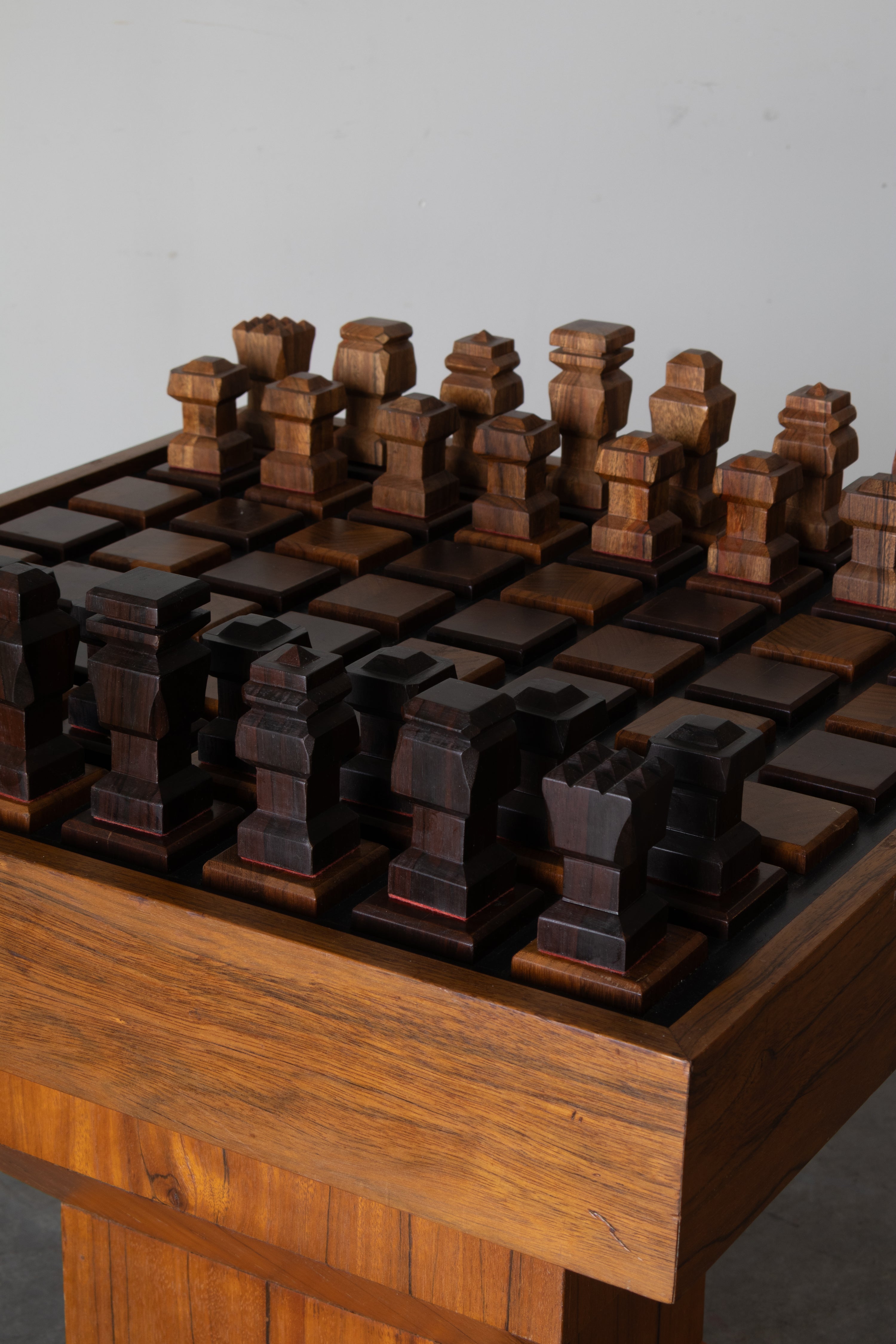 Danish Teak and Rosewood Chess Table in the style of Don S. Shoemaker
