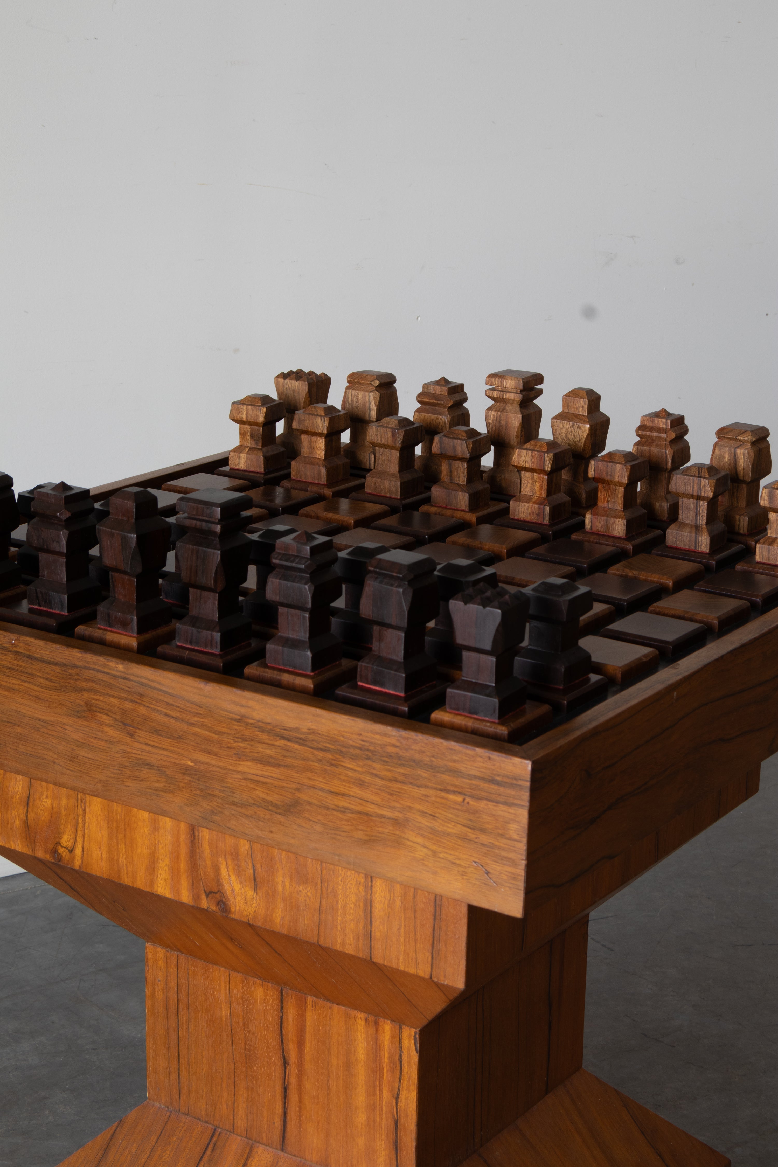 Danish Teak and Rosewood Chess Table in the style of Don S. Shoemaker