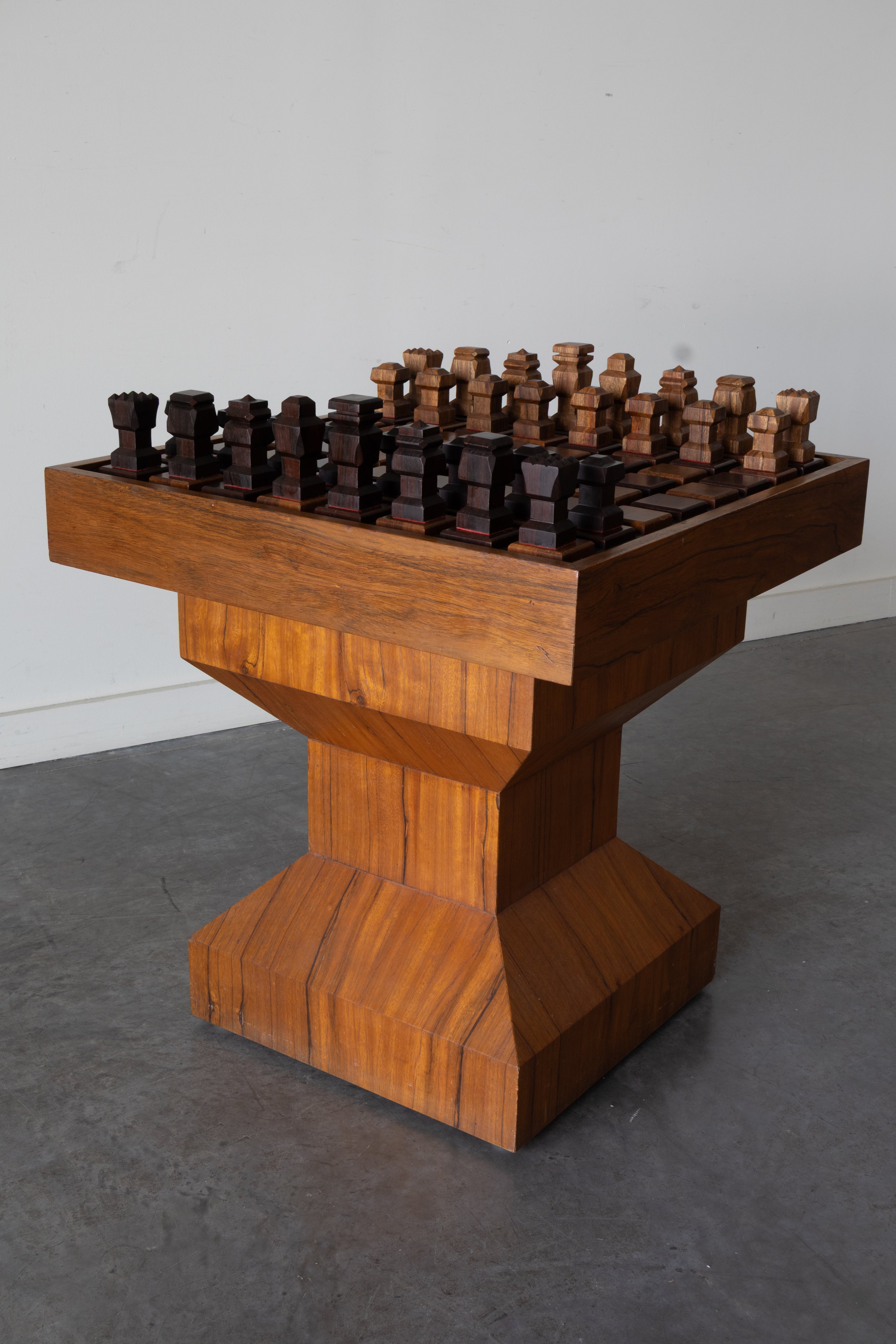 Danish Teak and Rosewood Chess Table in the style of Don S. Shoemaker