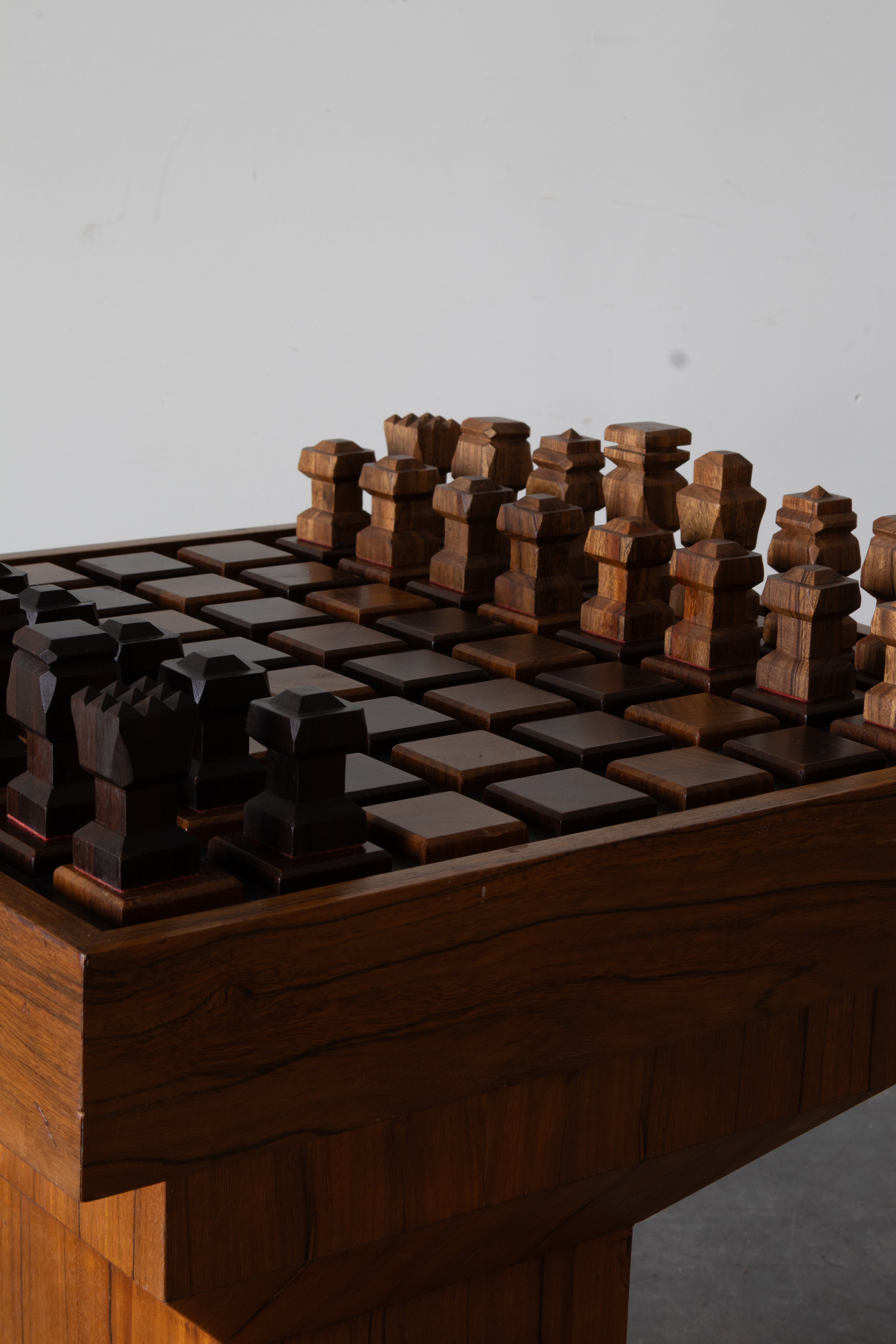 Danish Teak and Rosewood Chess Table in the style of Don S. Shoemaker