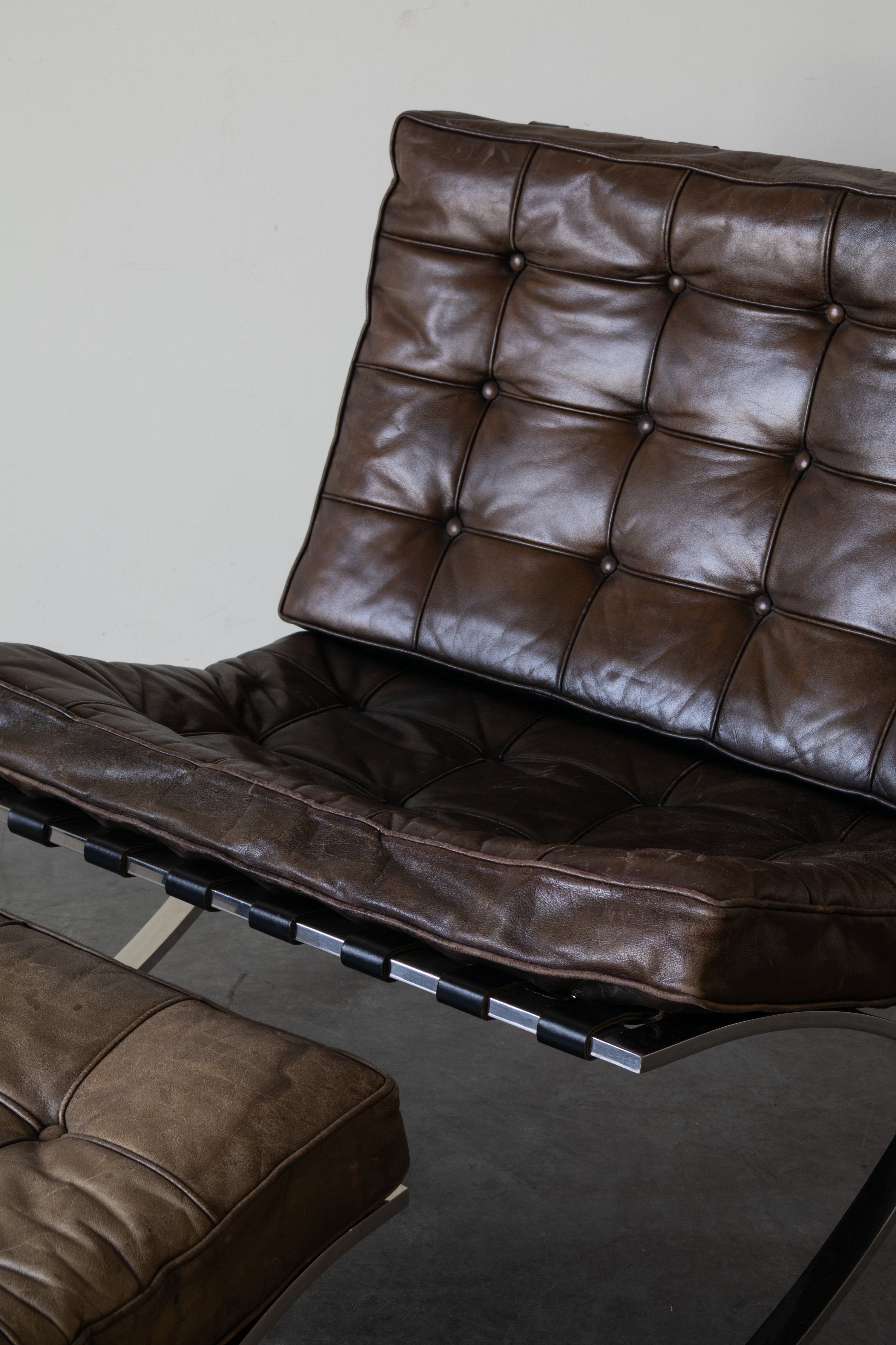 Barcelona Lounge Chair & Ottoman By Mies van der Rohe for Knoll