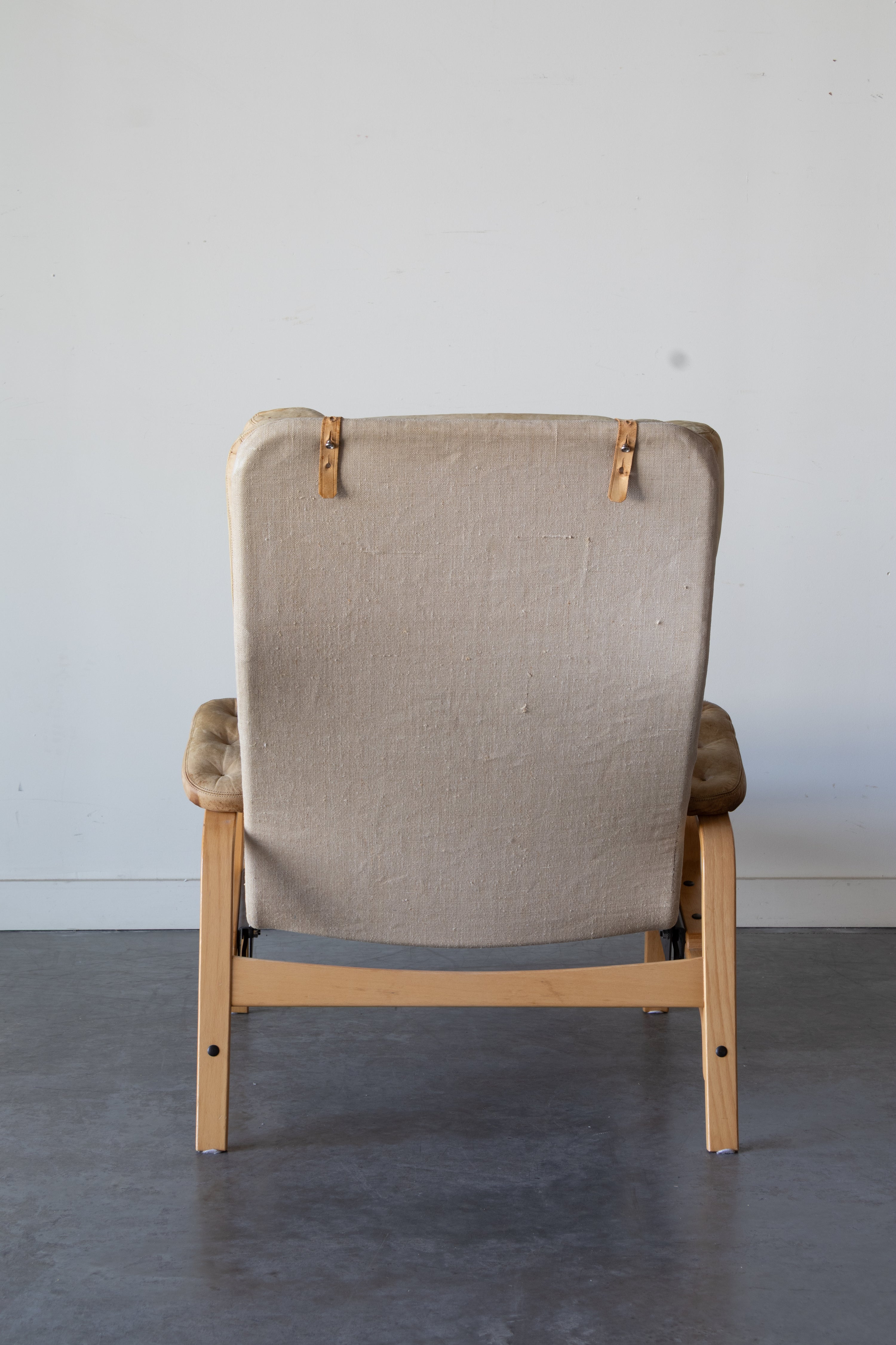 Fenix Leather Chaise by Sam Larsson for Dux