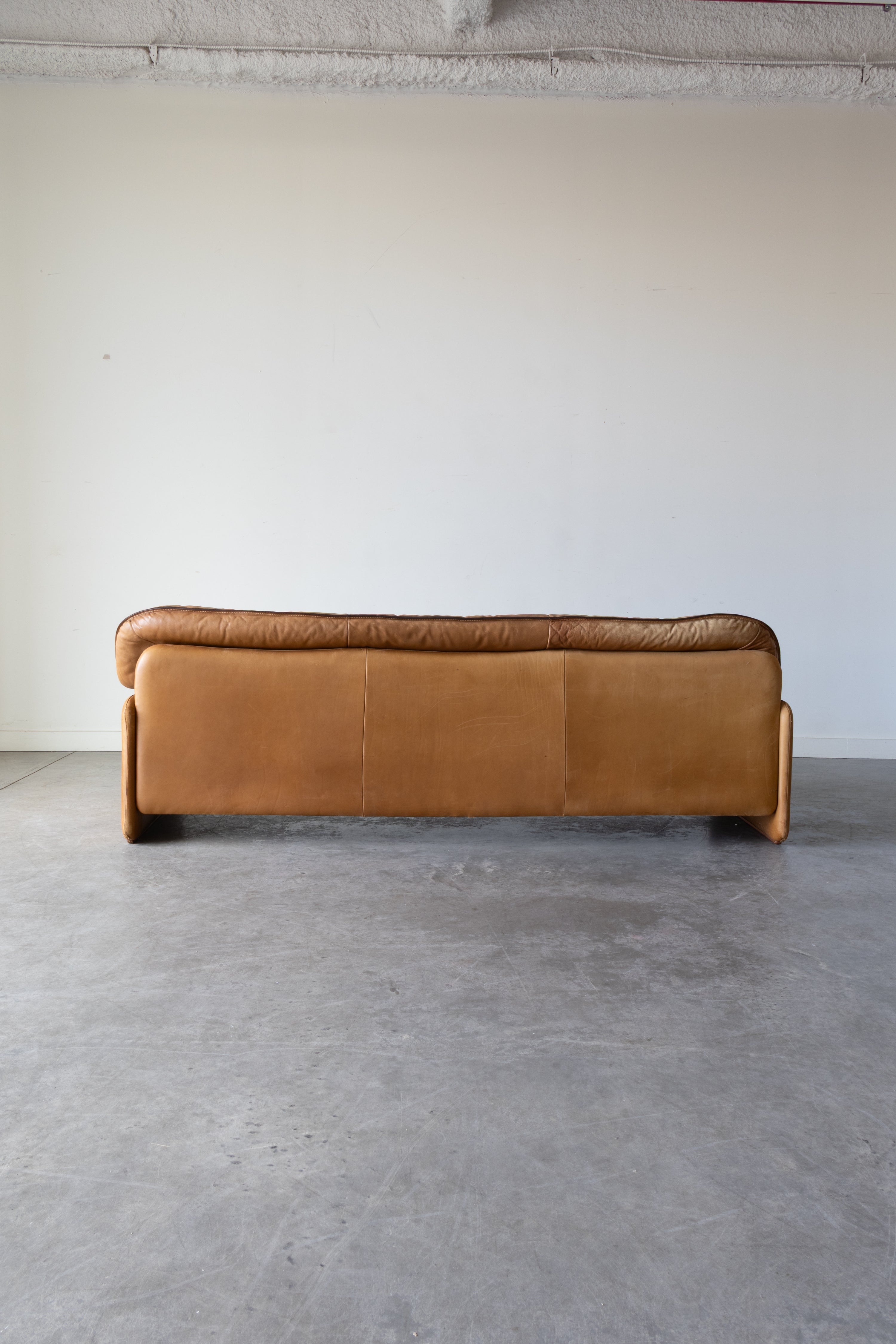 DS-16 Cognac leather sofa by De Sede, 1970s
