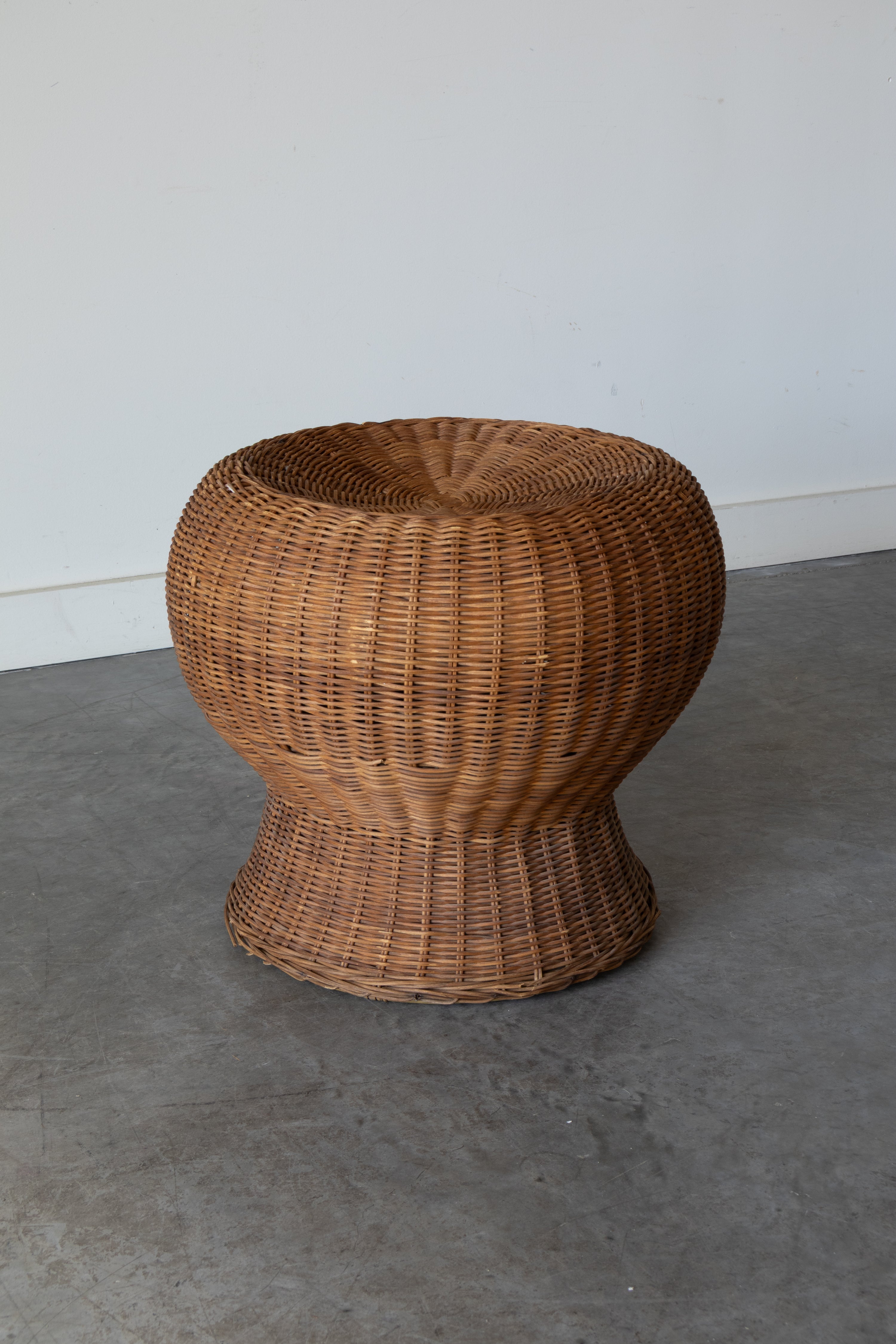 Rattan Stool by Isamu Kenmochi
