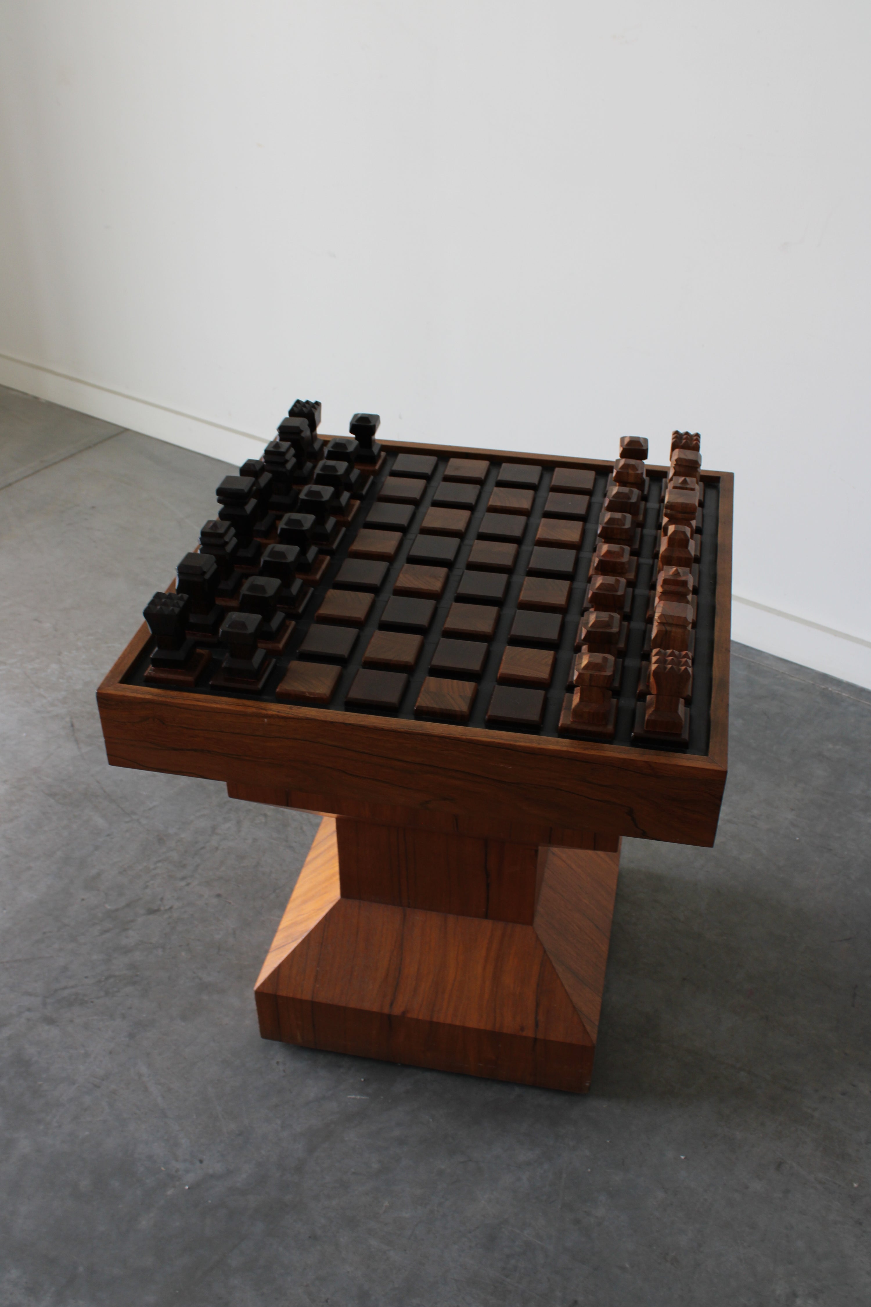 Danish Teak and Rosewood Chess Table in the style of Don S. Shoemaker