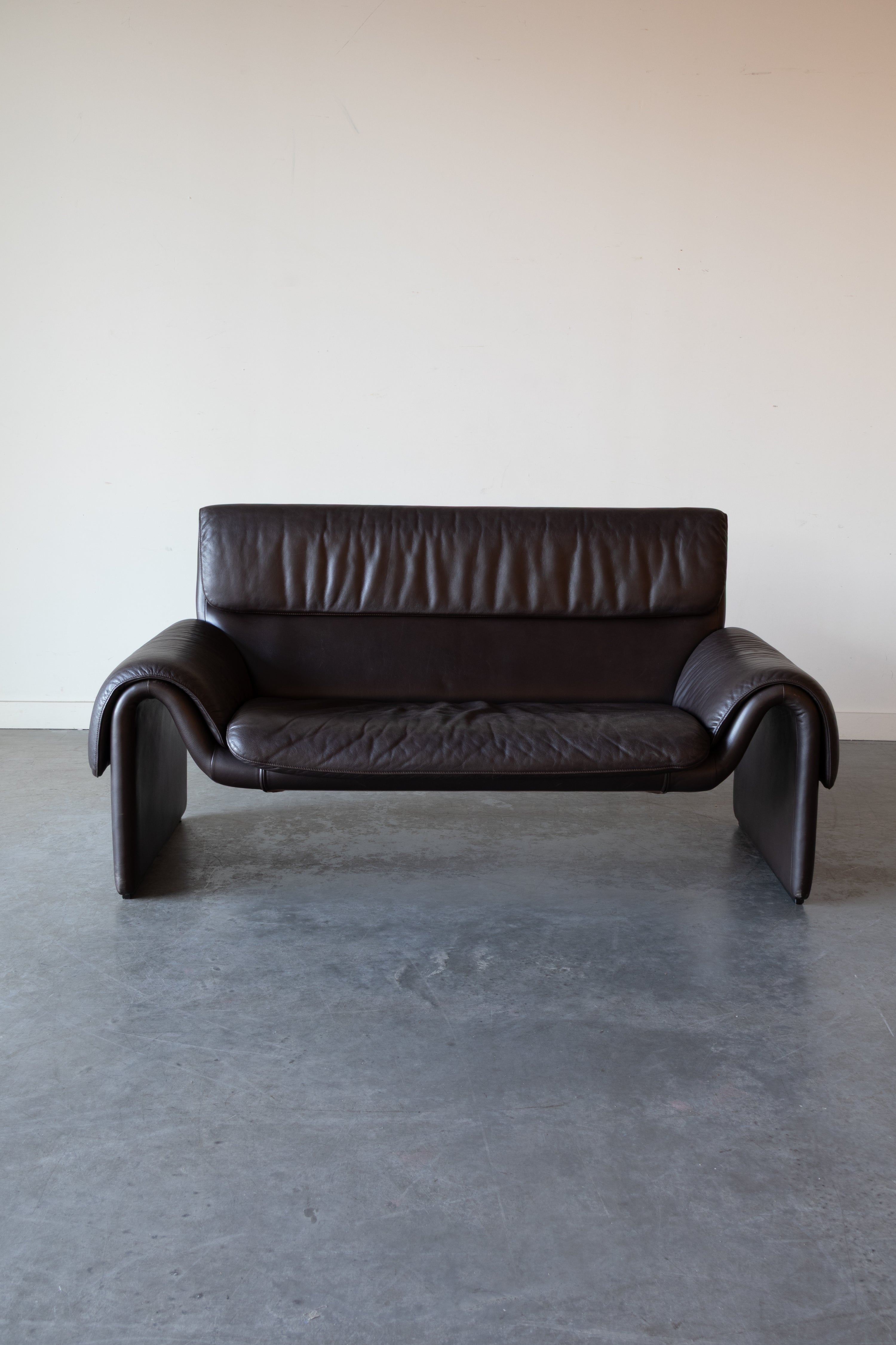 DS-2011 in Brown Leather Sofa by De Sede