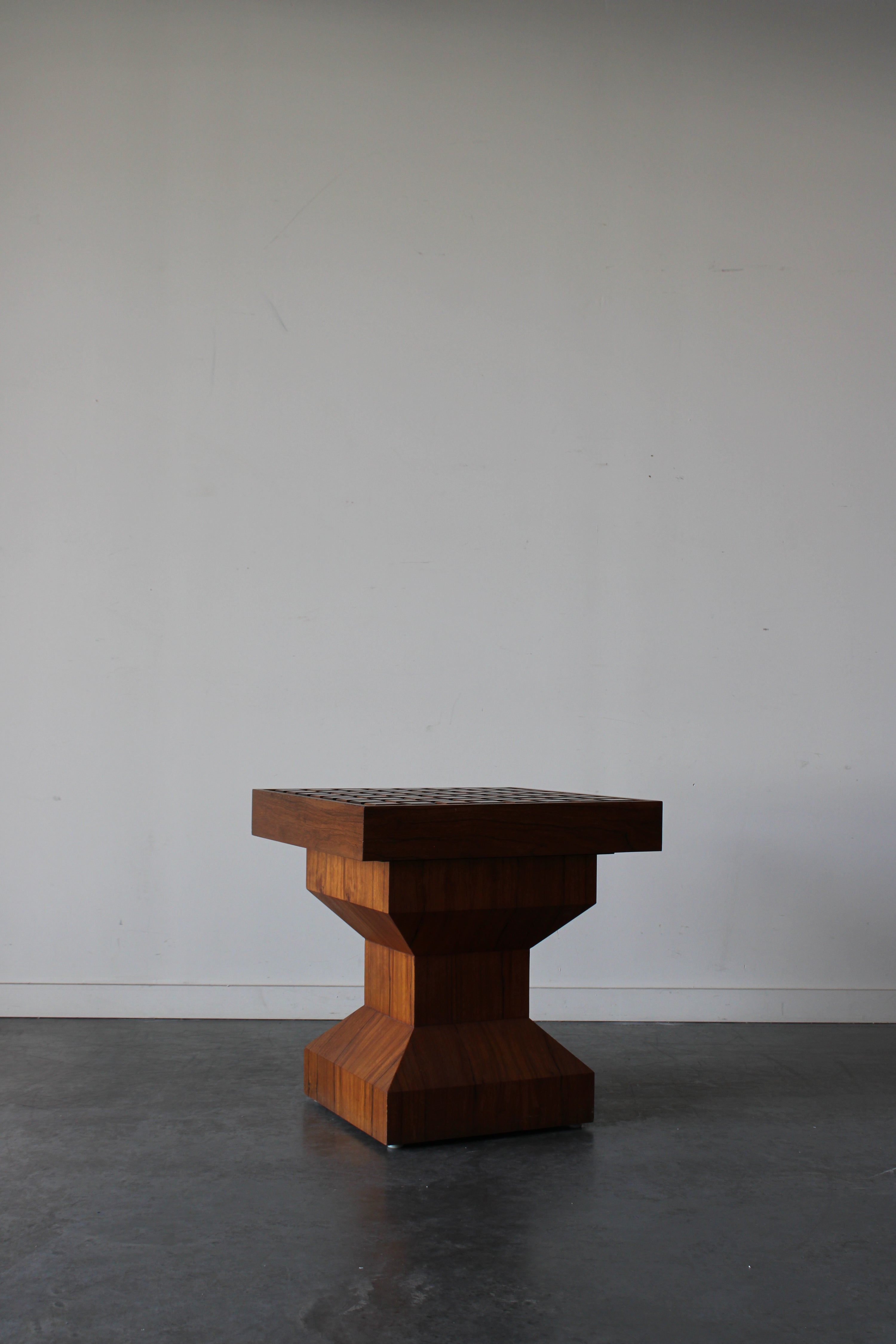 Danish Teak and Rosewood Chess Table in the style of Don S. Shoemaker