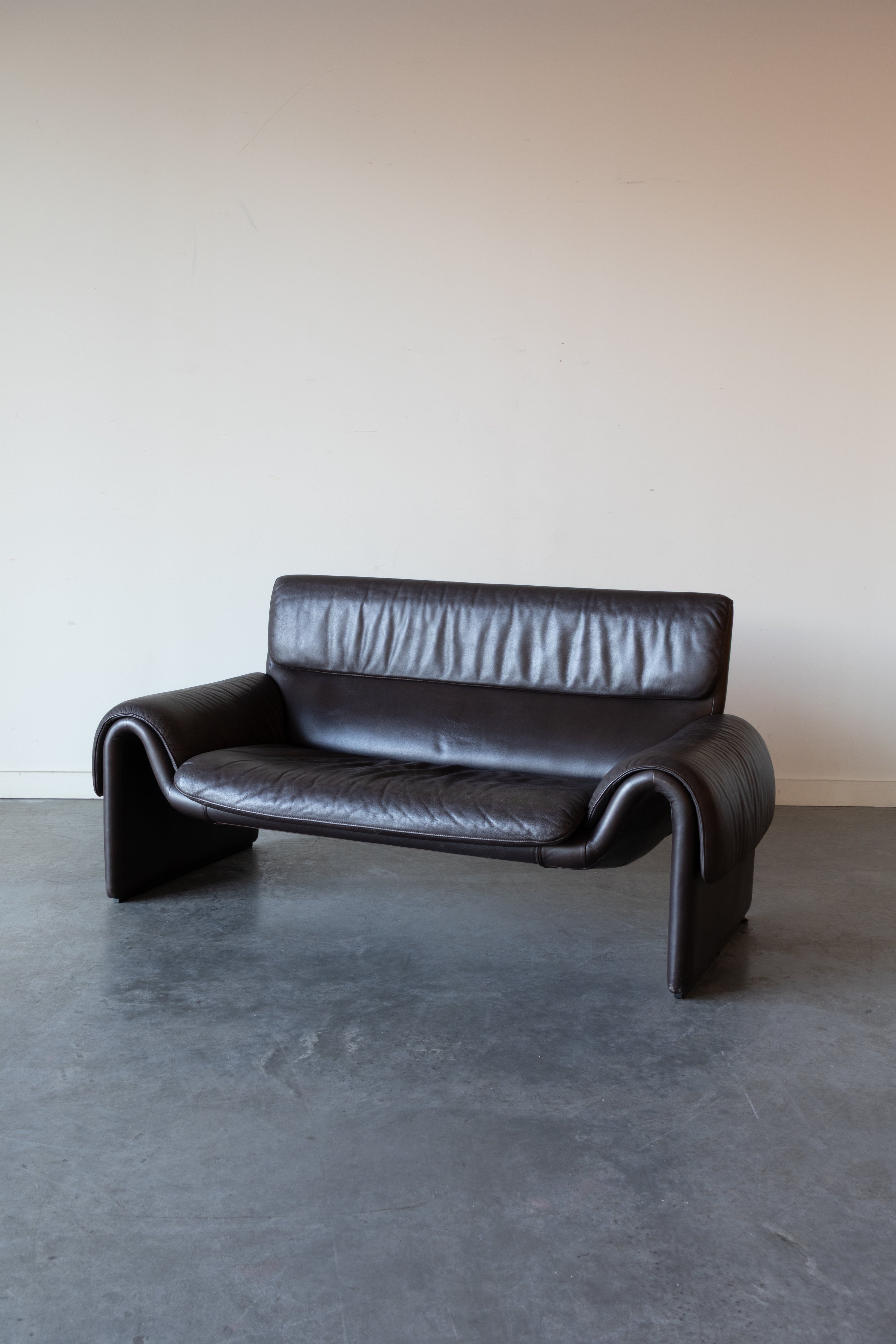 DS-2011 in Brown Leather Sofa by De Sede