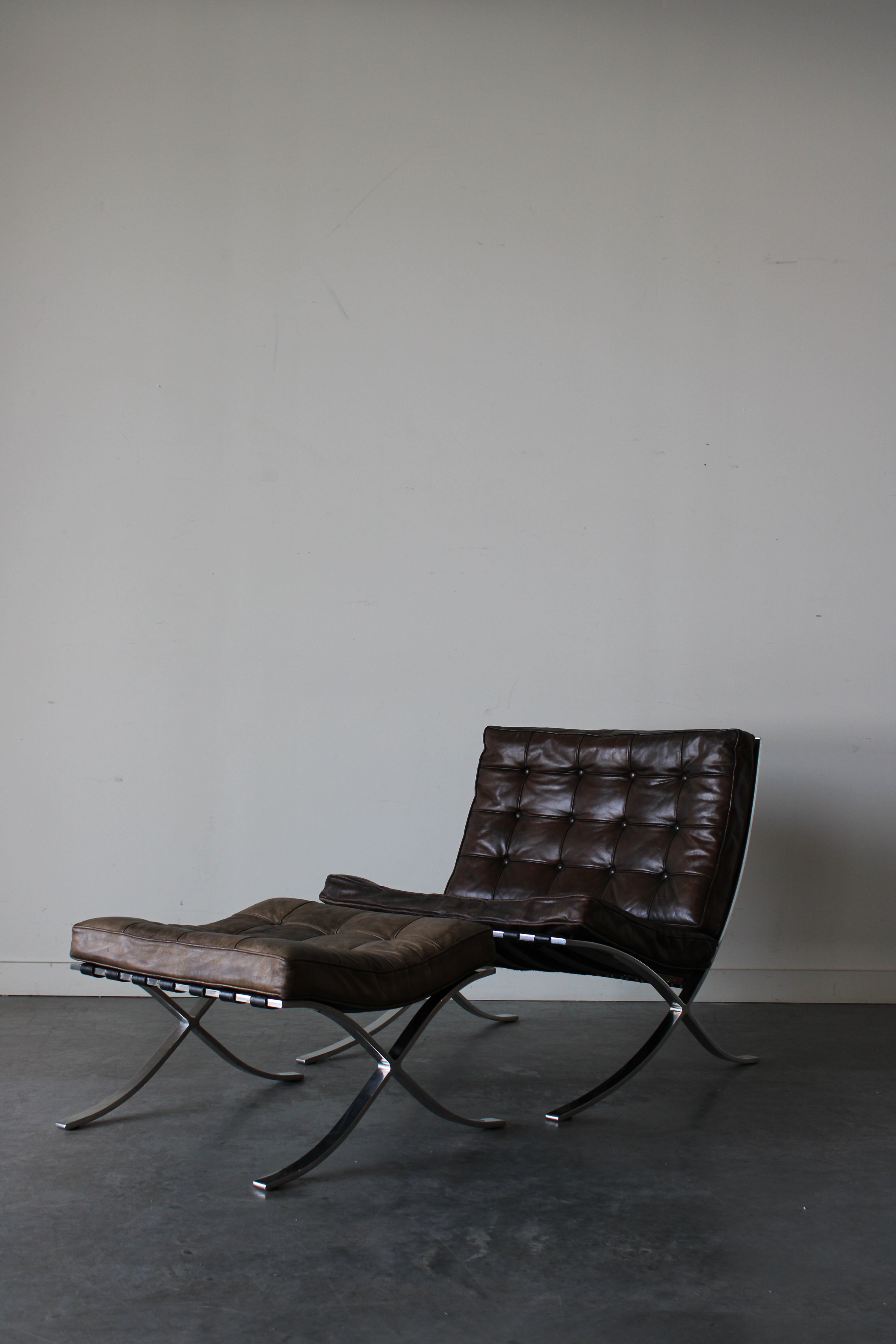 Barcelona Lounge Chair & Ottoman By Mies van der Rohe for Knoll