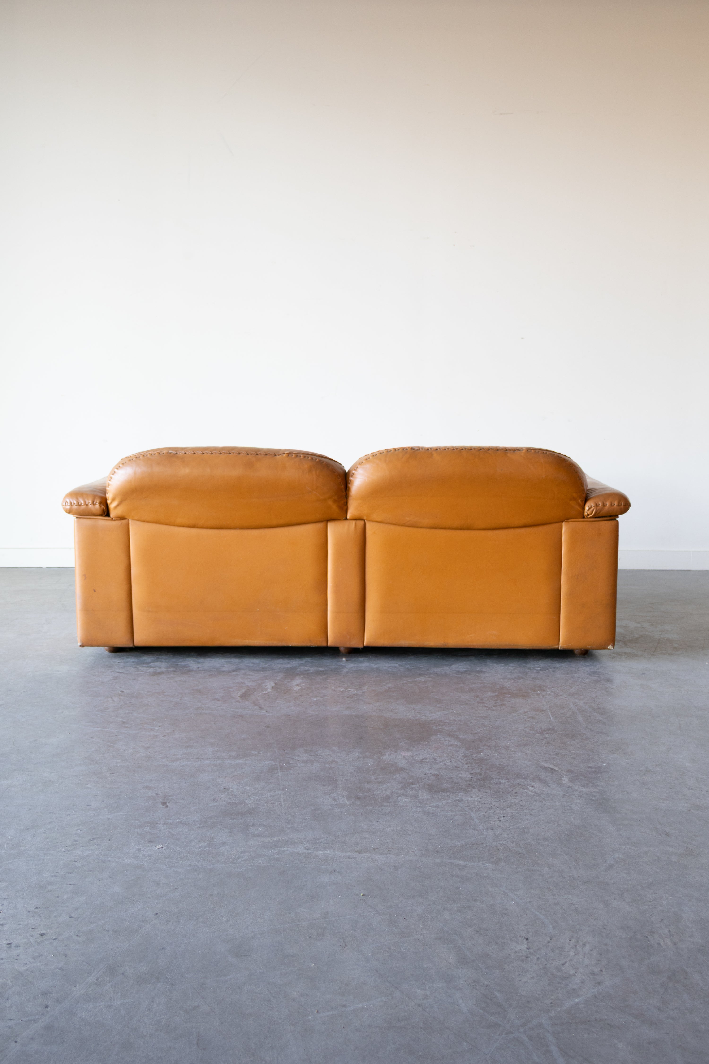De Sede DS-101 Cognac Leather Sofa, 1970s