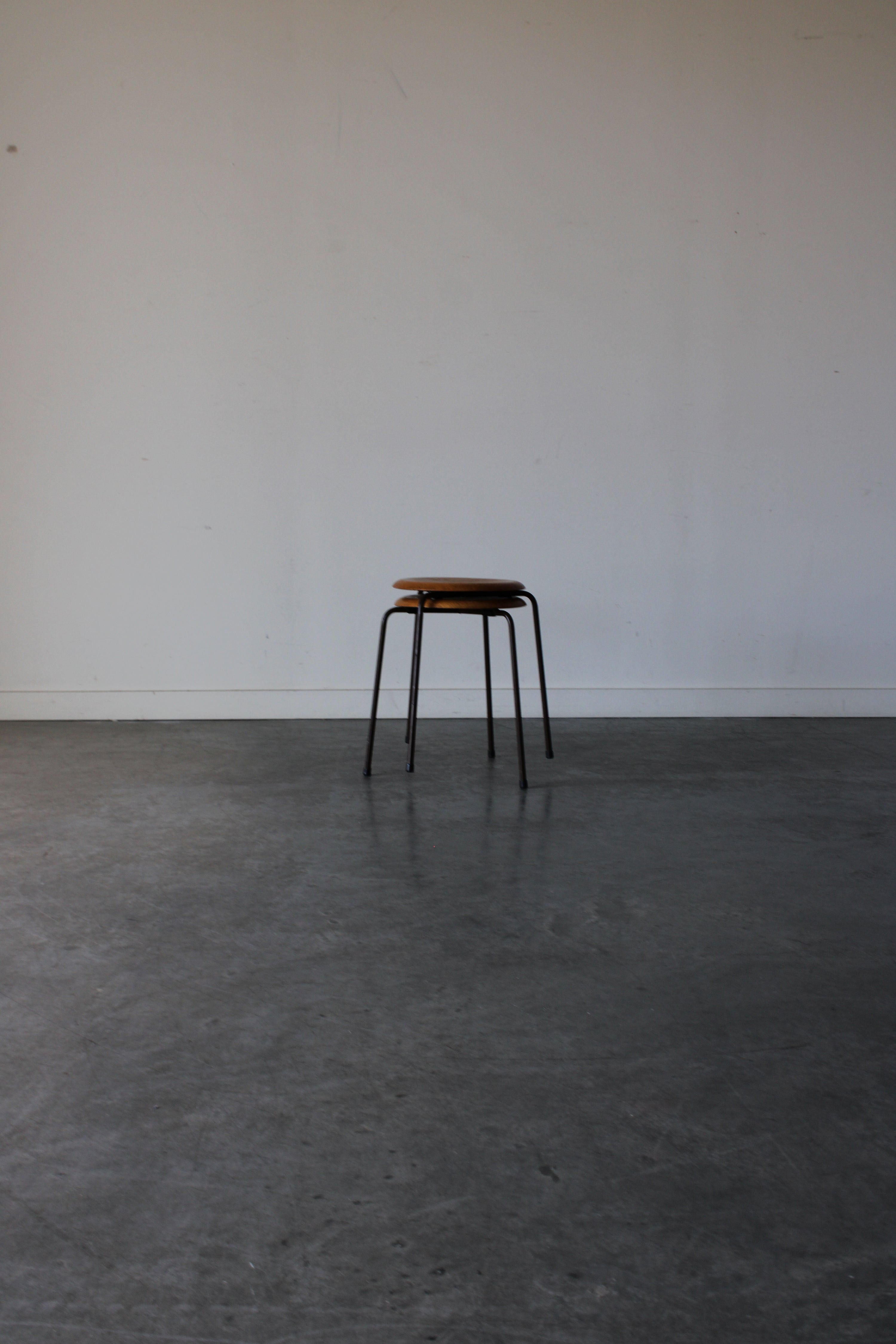 Early Tripod Dot Stools by Arne Jacobsen for Fritz Hansen