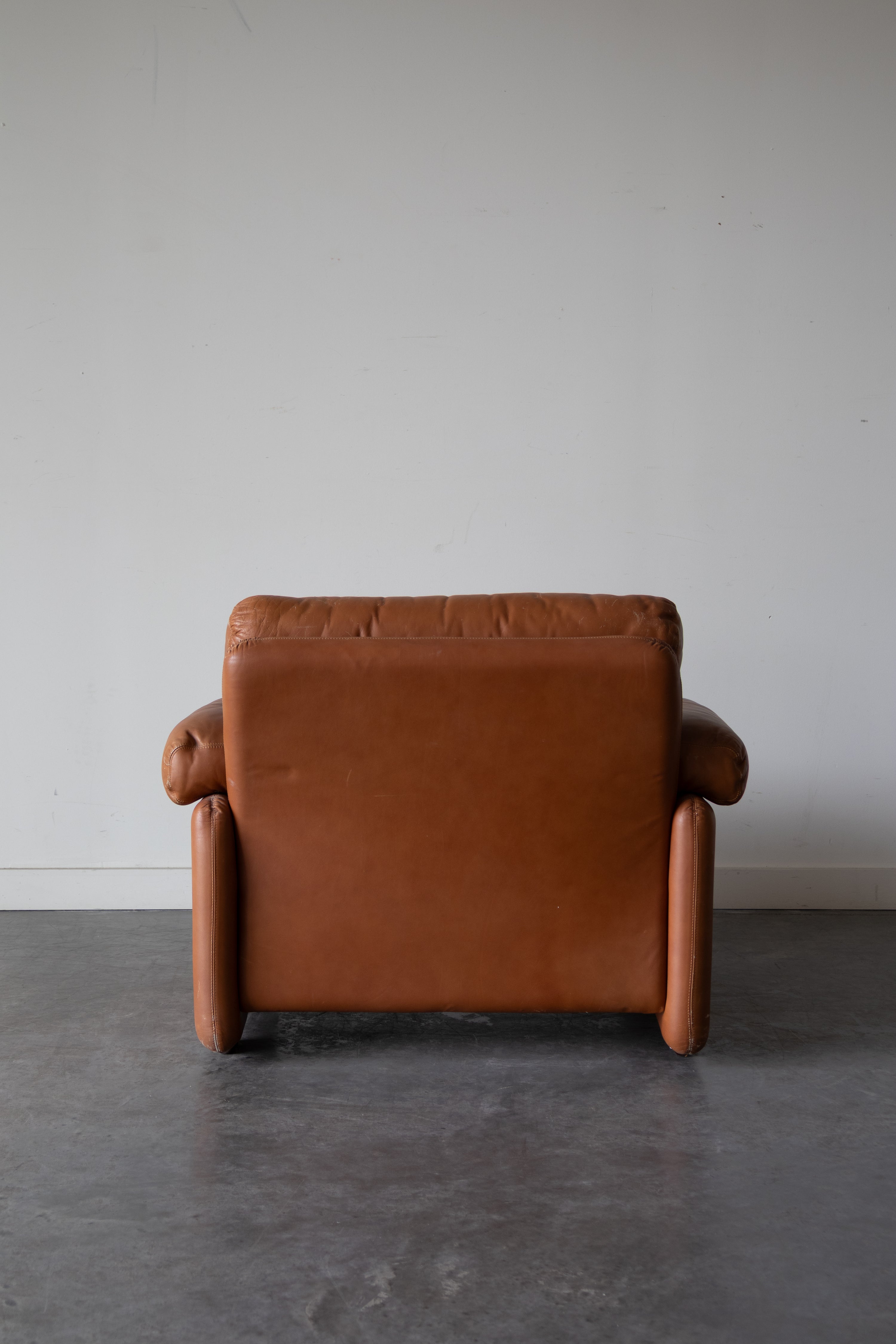 Coronado Leather Lounge Chair and Ottoman by Afra and Tobia Scarpa for B&B Italia