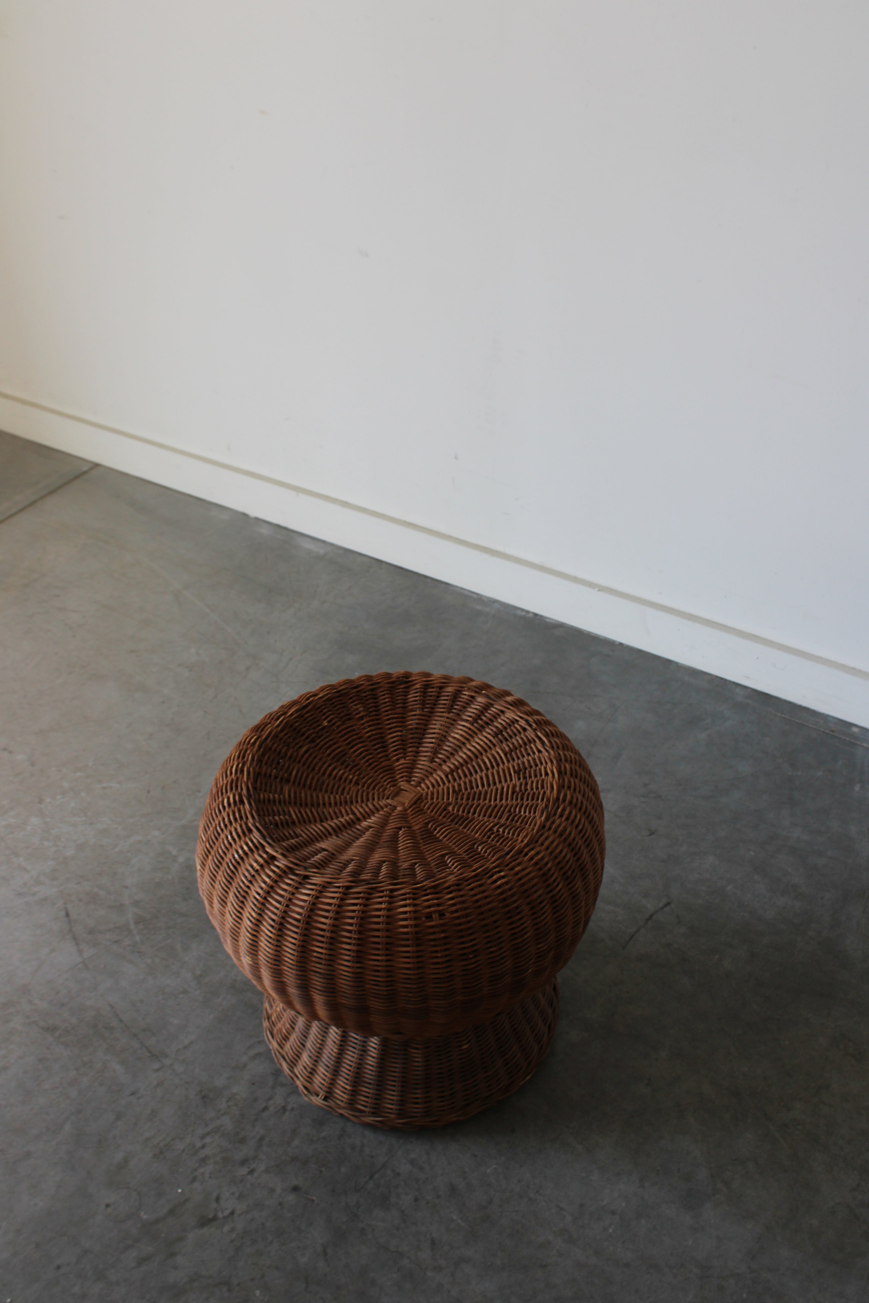 Rattan Stool by Isamu Kenmochi