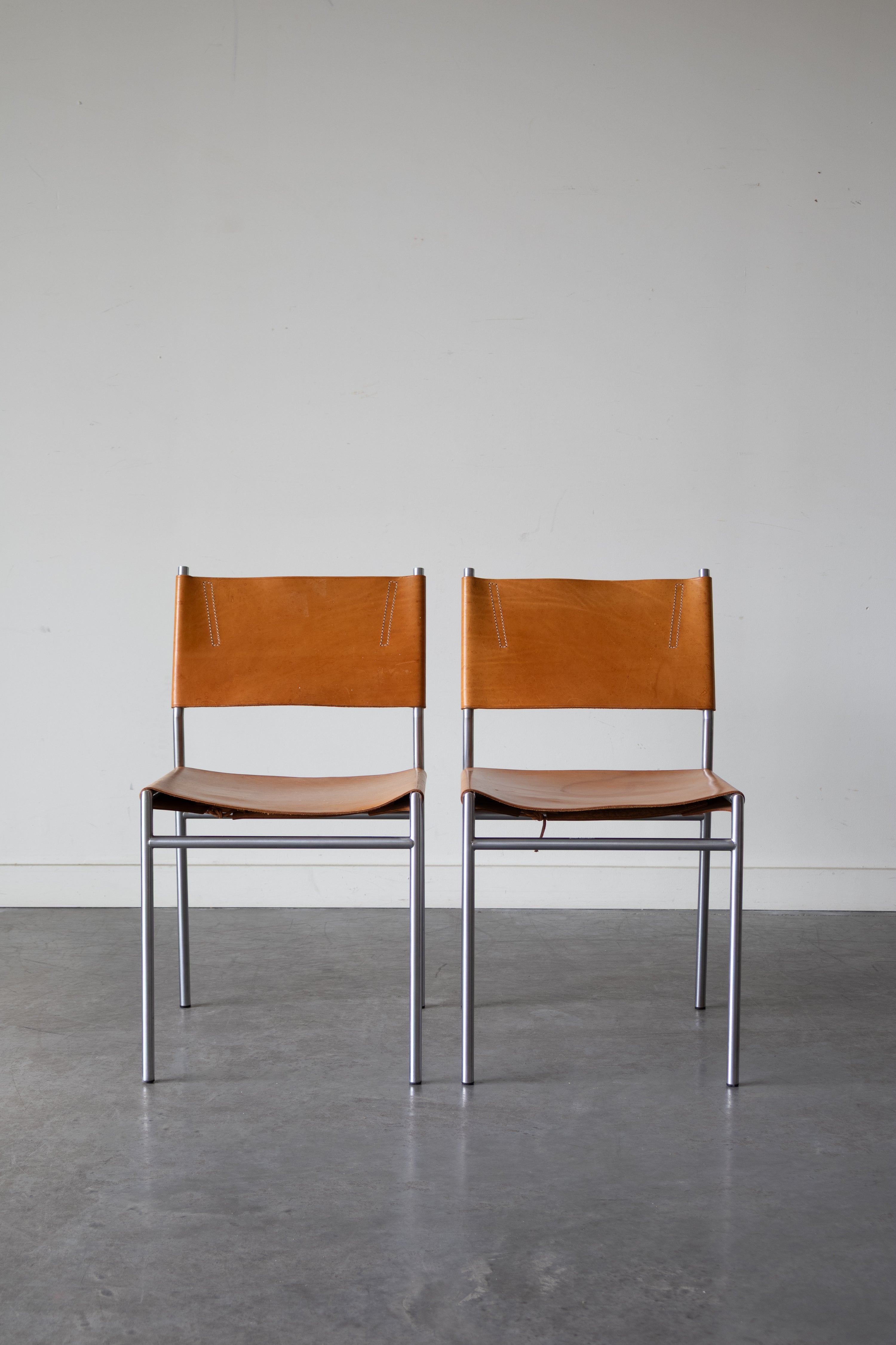 SE06 Leather Dining chairs by Martin Visser for 'T Spectrum, 1967