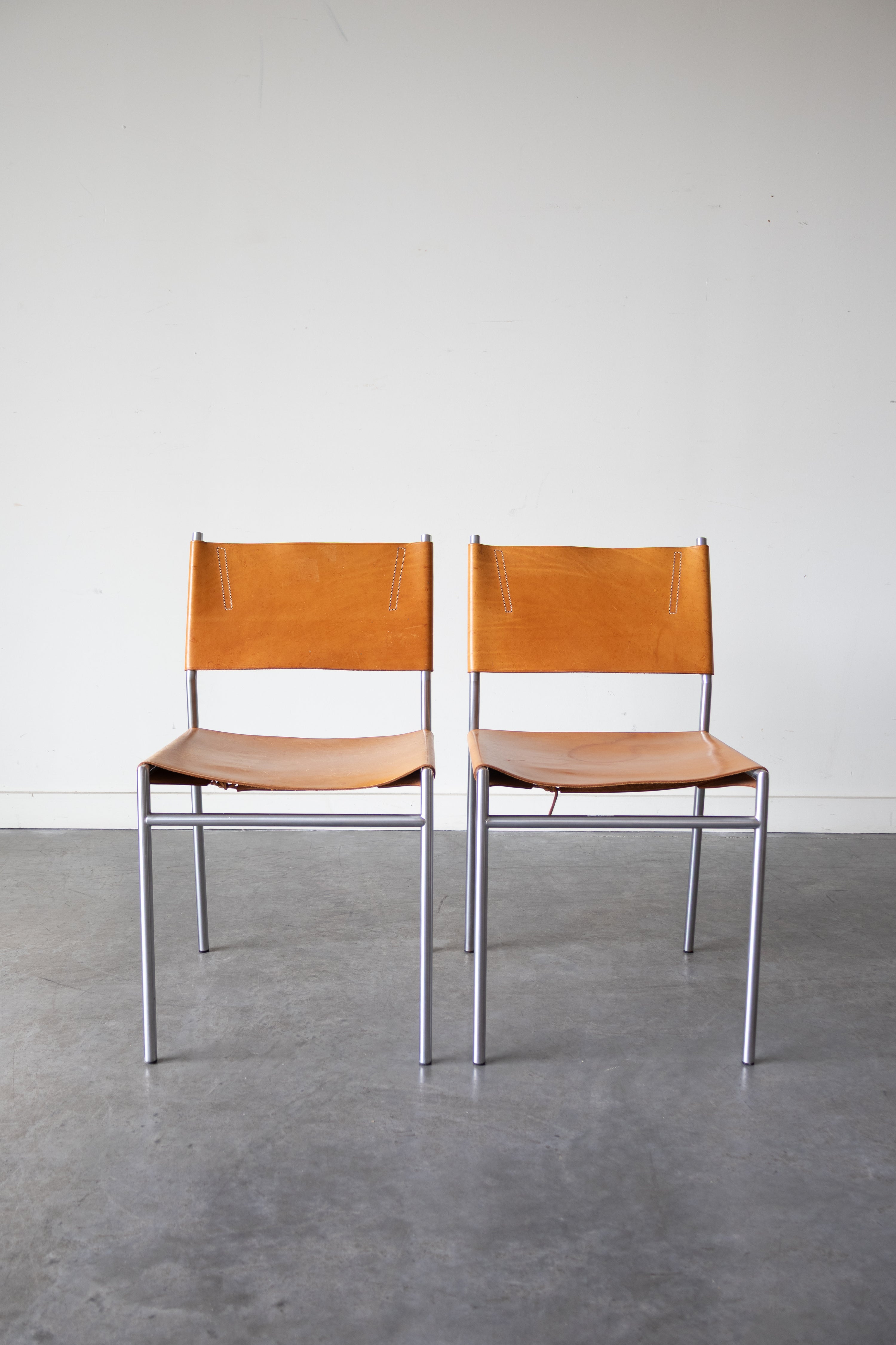 SE06 Leather Dining chairs by Martin Visser for 'T Spectrum, 1967