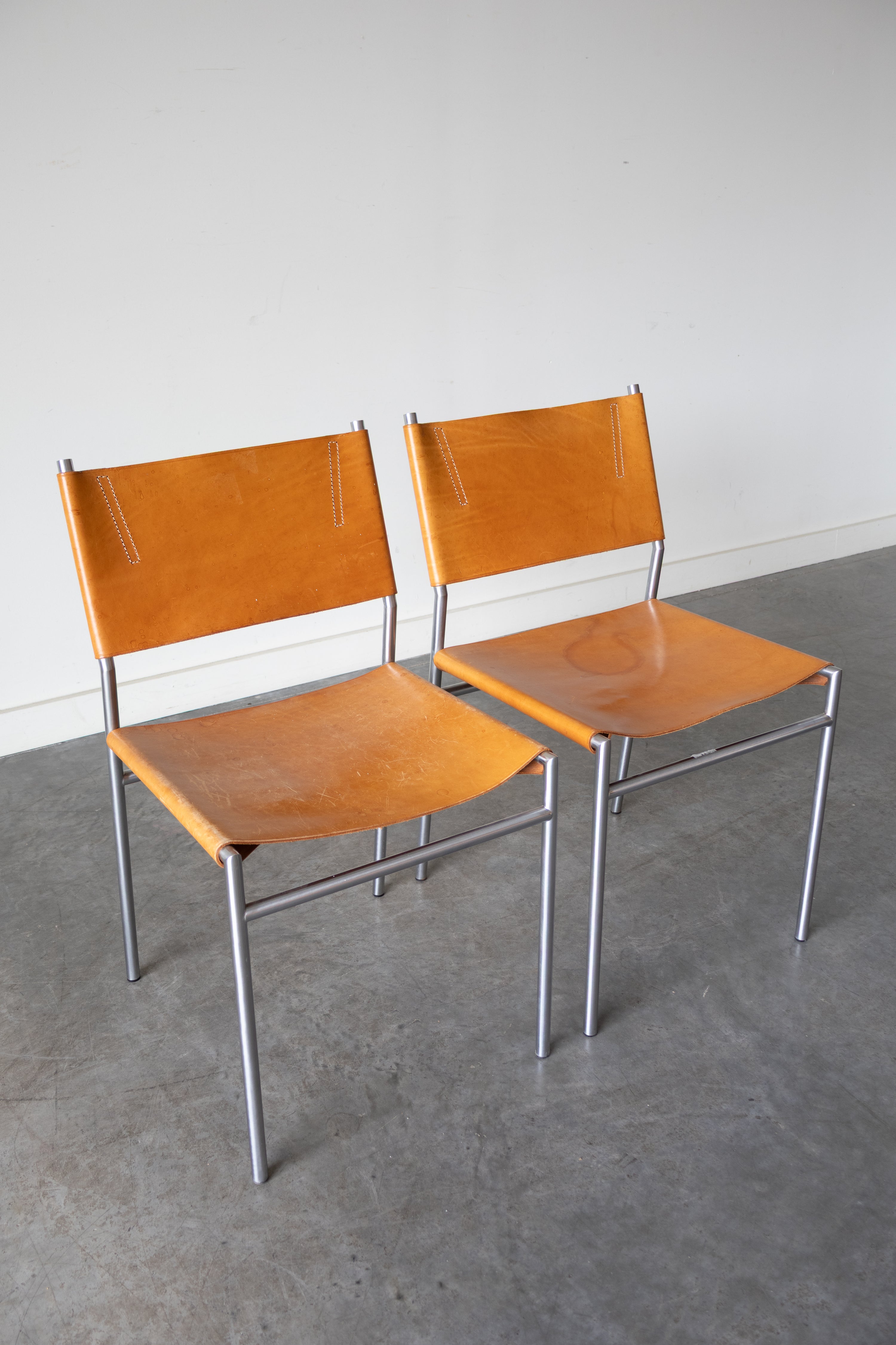 SE06 Leather Dining chairs by Martin Visser for 'T Spectrum, 1967