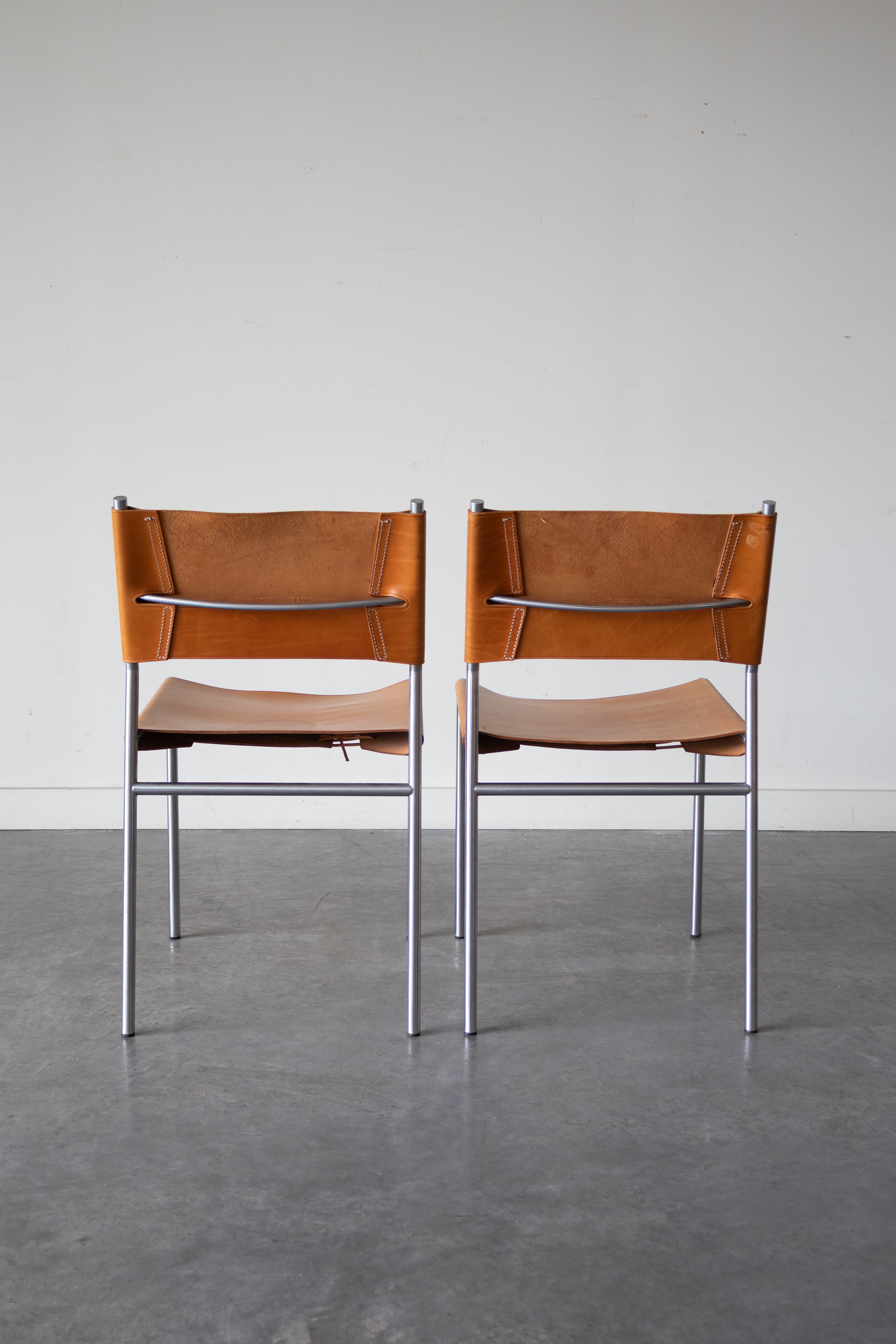 SE06 Leather Dining chairs by Martin Visser for 'T Spectrum, 1967