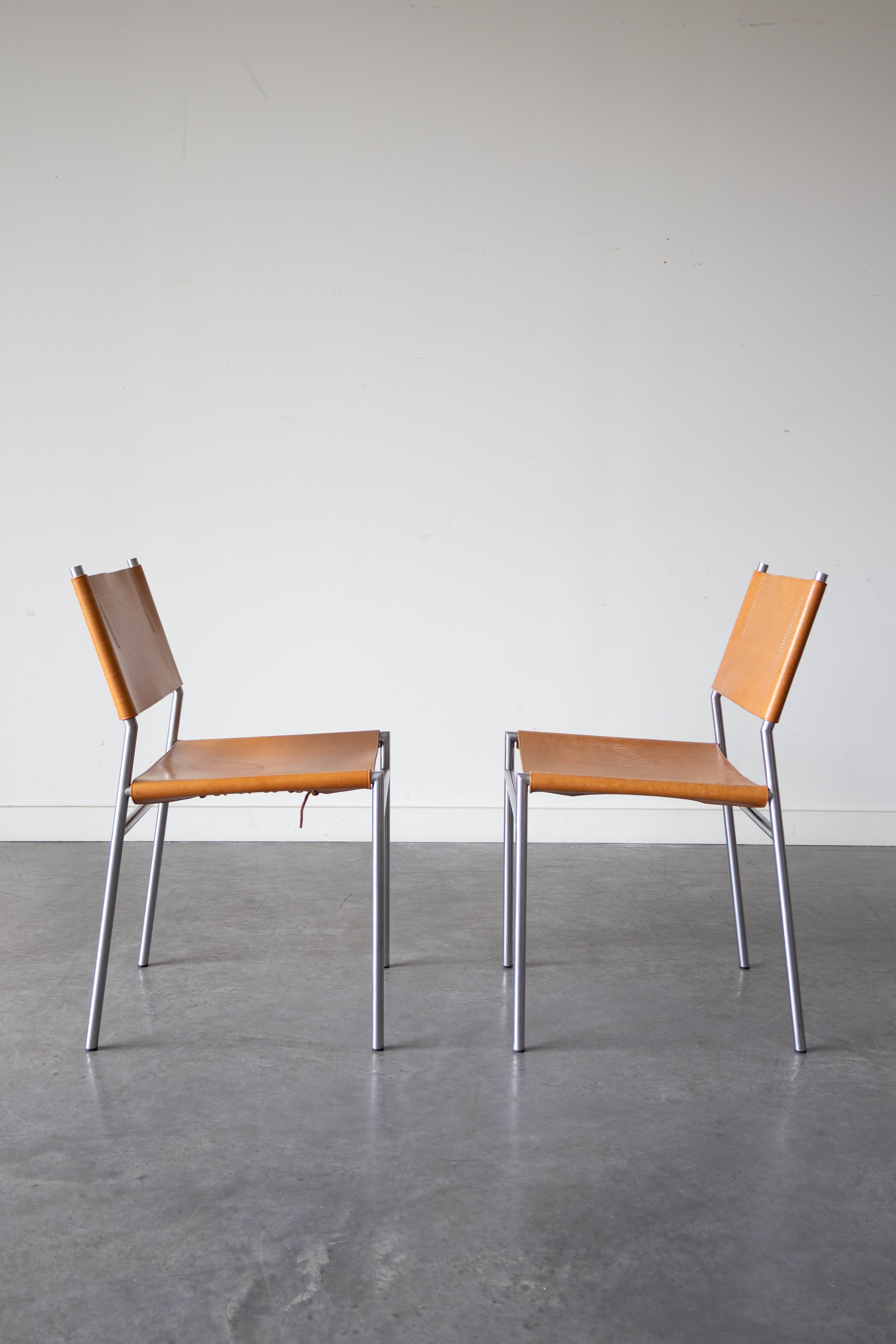 SE06 Leather Dining chairs by Martin Visser for 'T Spectrum, 1967