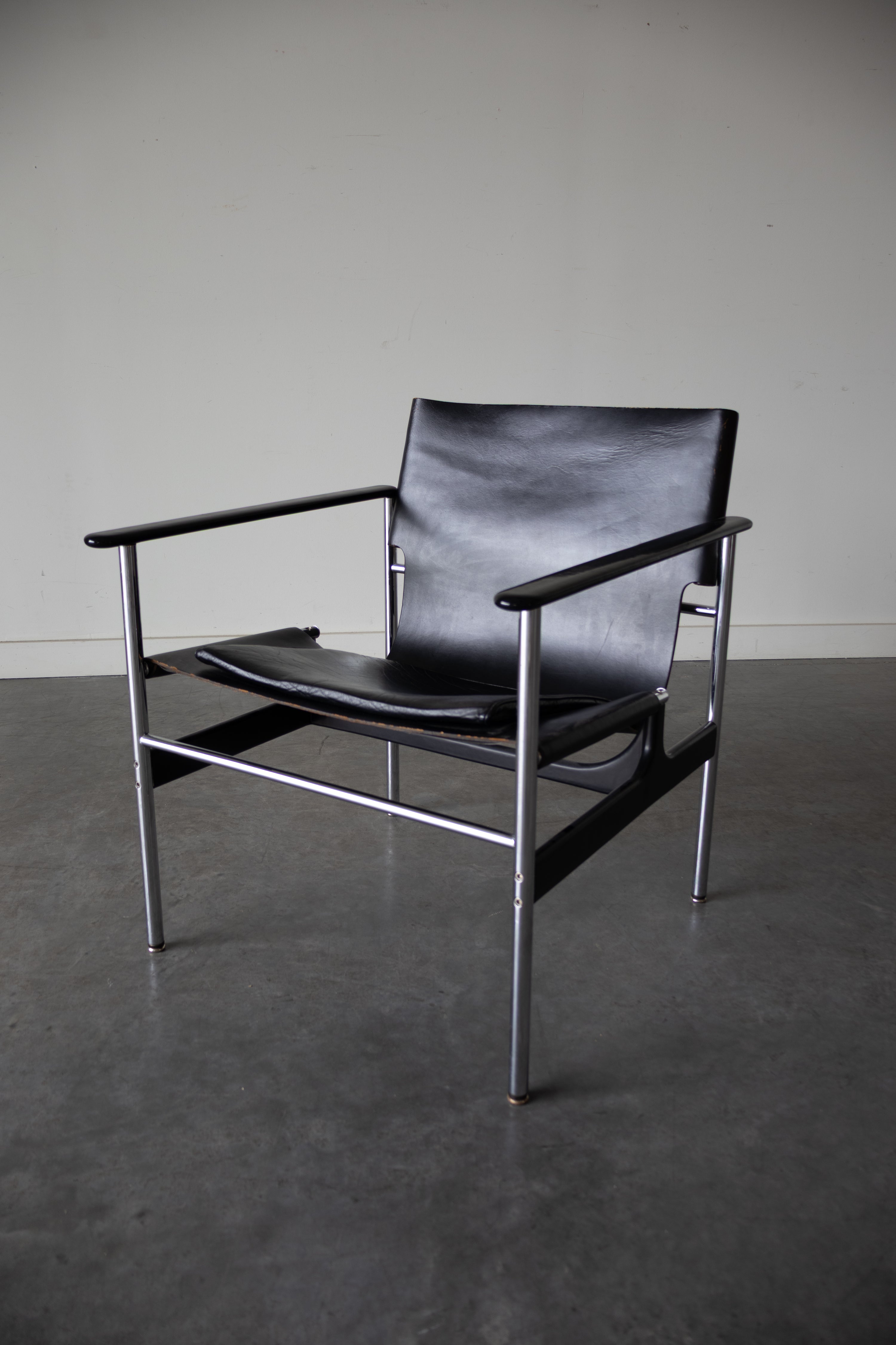 Model 657 Sling Chair by Charles Pollock for Knoll International