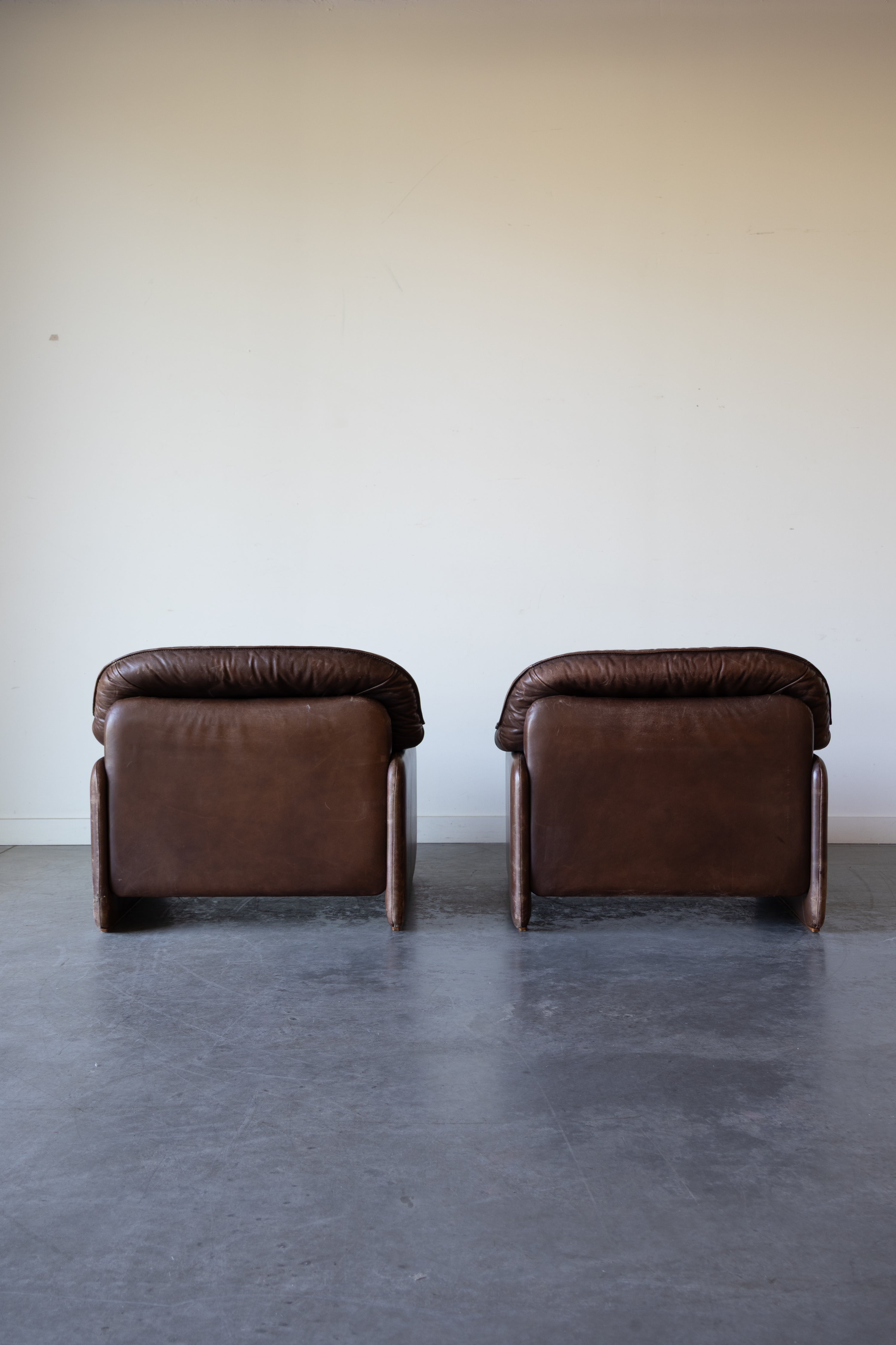 DS-16 Leather Lounge Chairs by De Sede