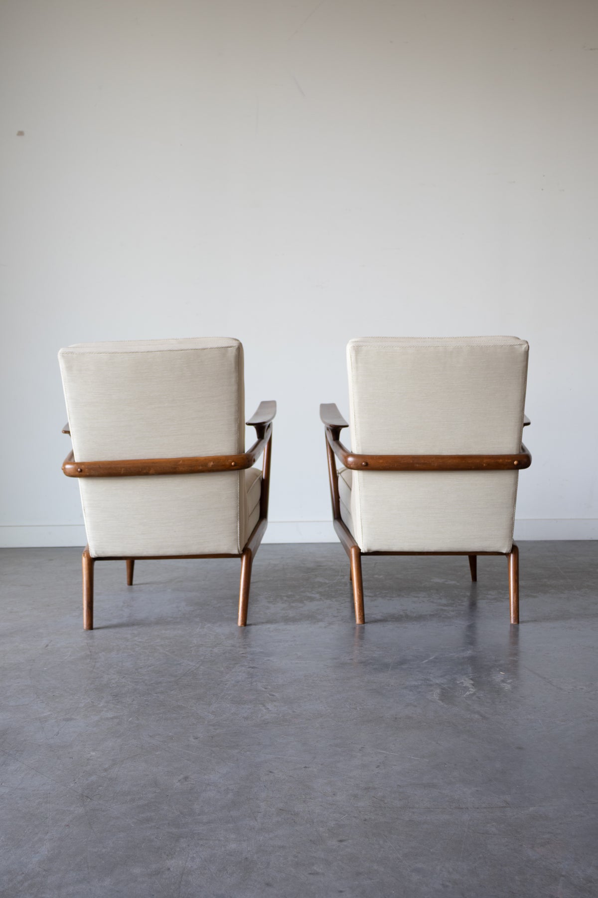 Pair of oak armchairs, 1960s