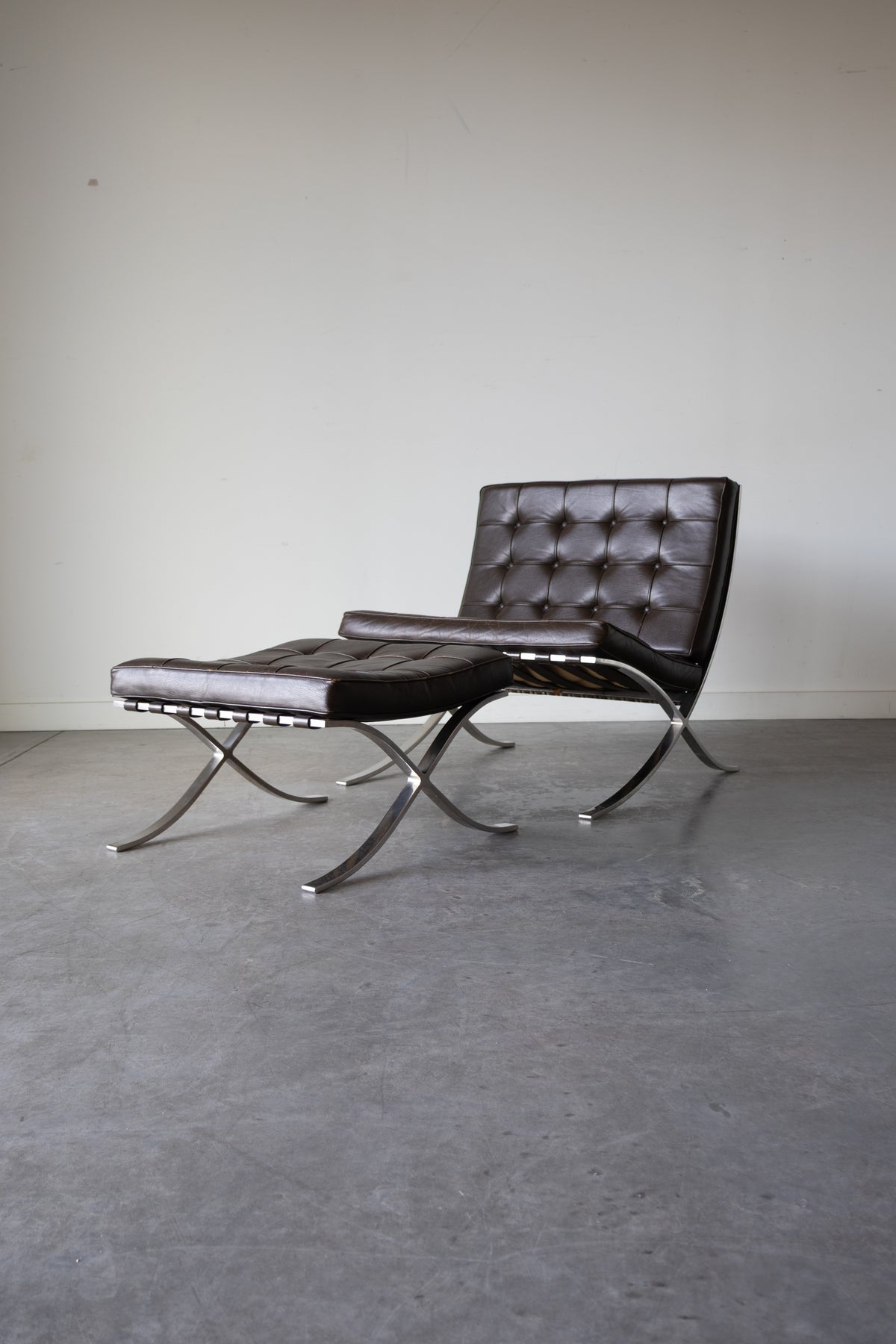 Barcelona Lounge Chair & Ottoman By Mies van der Rohe for Knoll