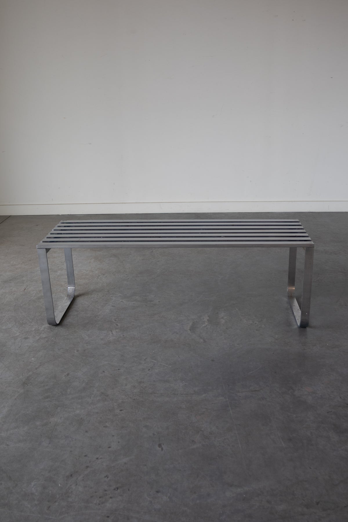 Chrome Slat Bench by Milo Baughman, 1970s