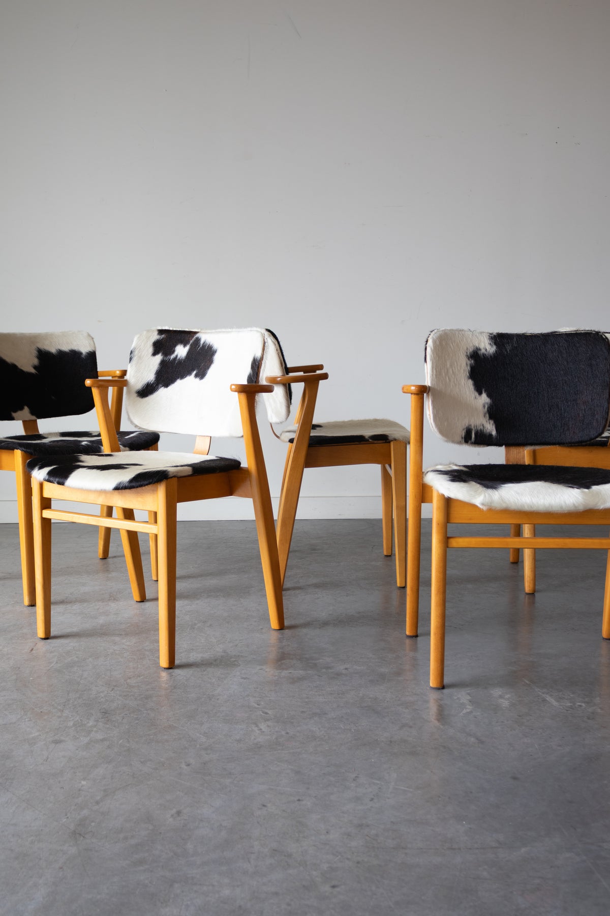 Set of Six Domus Chair By Ilmari Tapiovaara for Keravan Puuteollisuus for Knoll
