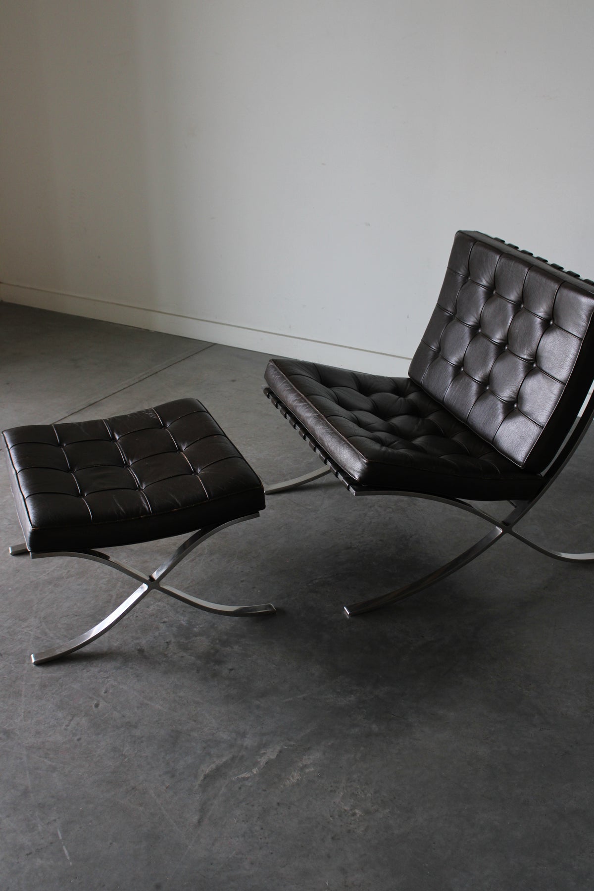 Barcelona Lounge Chair & Ottoman By Mies van der Rohe for Knoll
