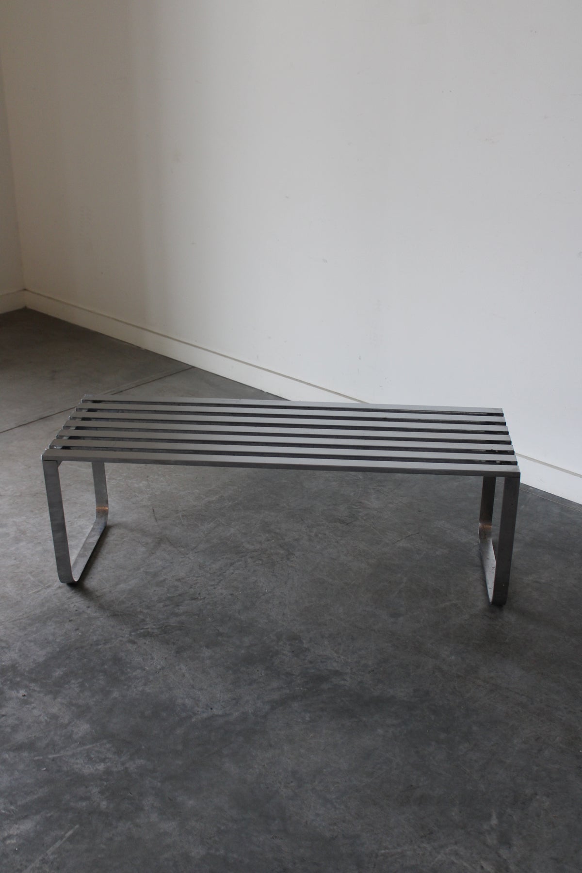 Chrome Slat Bench by Milo Baughman, 1970s
