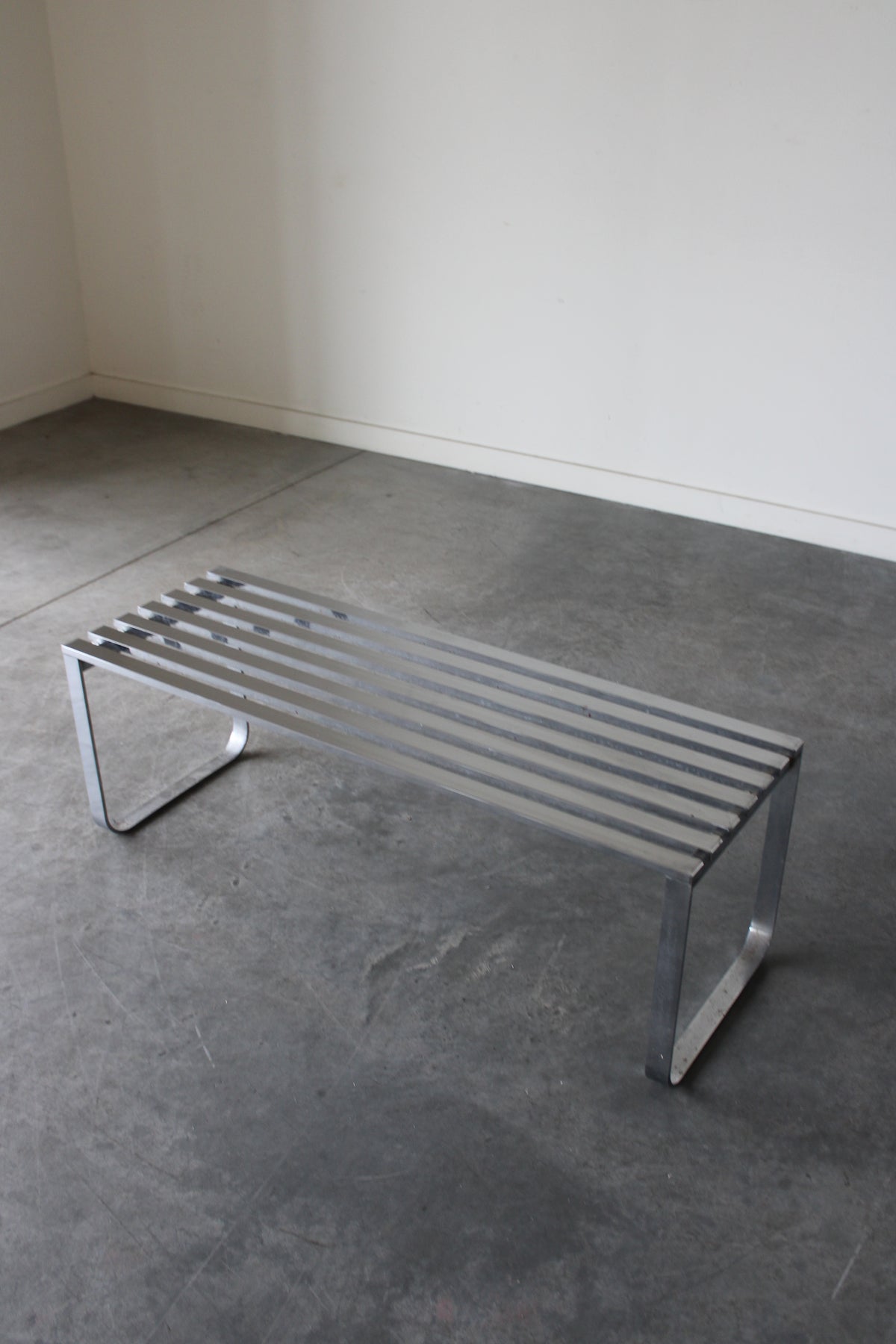 Chrome Slat Bench by Milo Baughman, 1970s