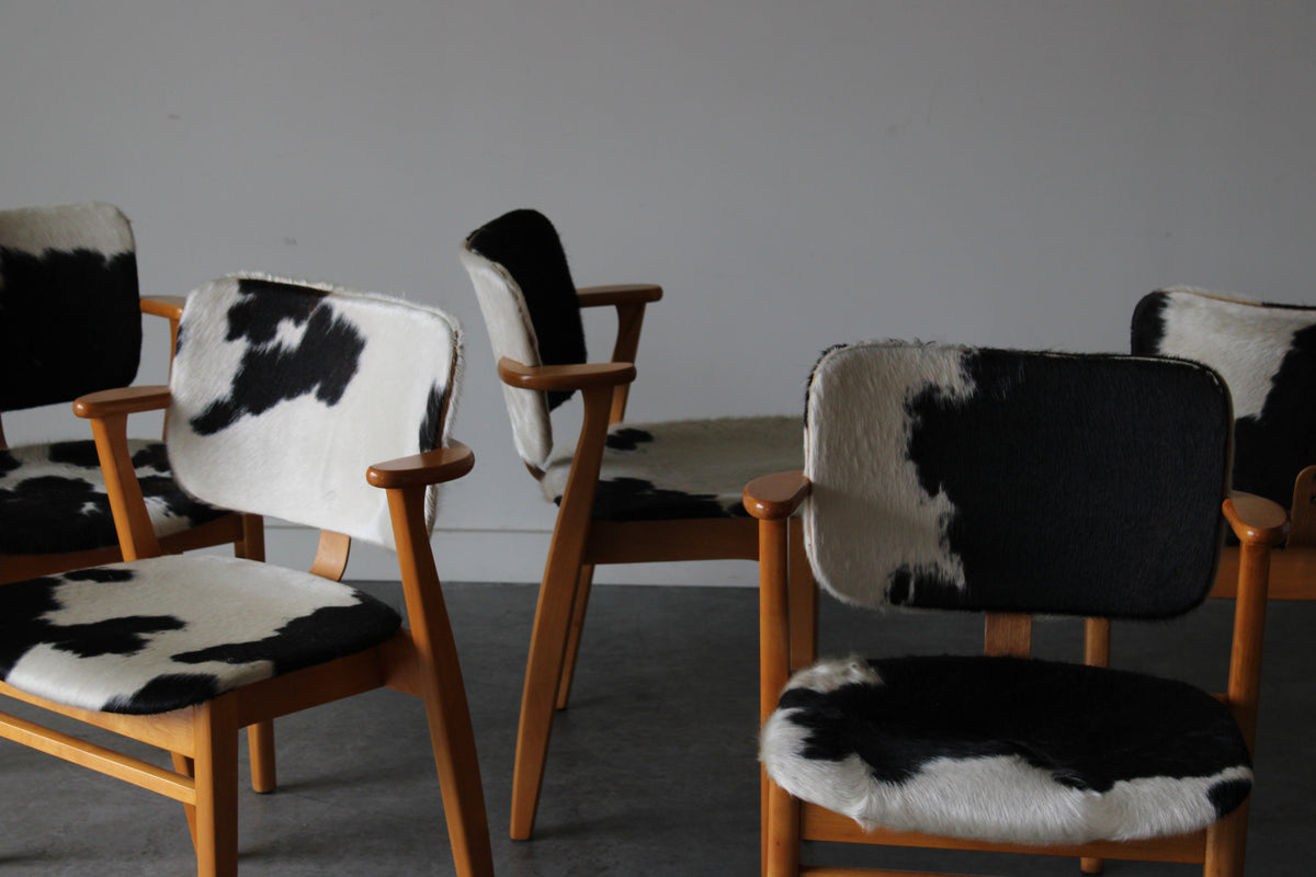 Set of Six Domus Chair By Ilmari Tapiovaara for Keravan Puuteollisuus for Knoll