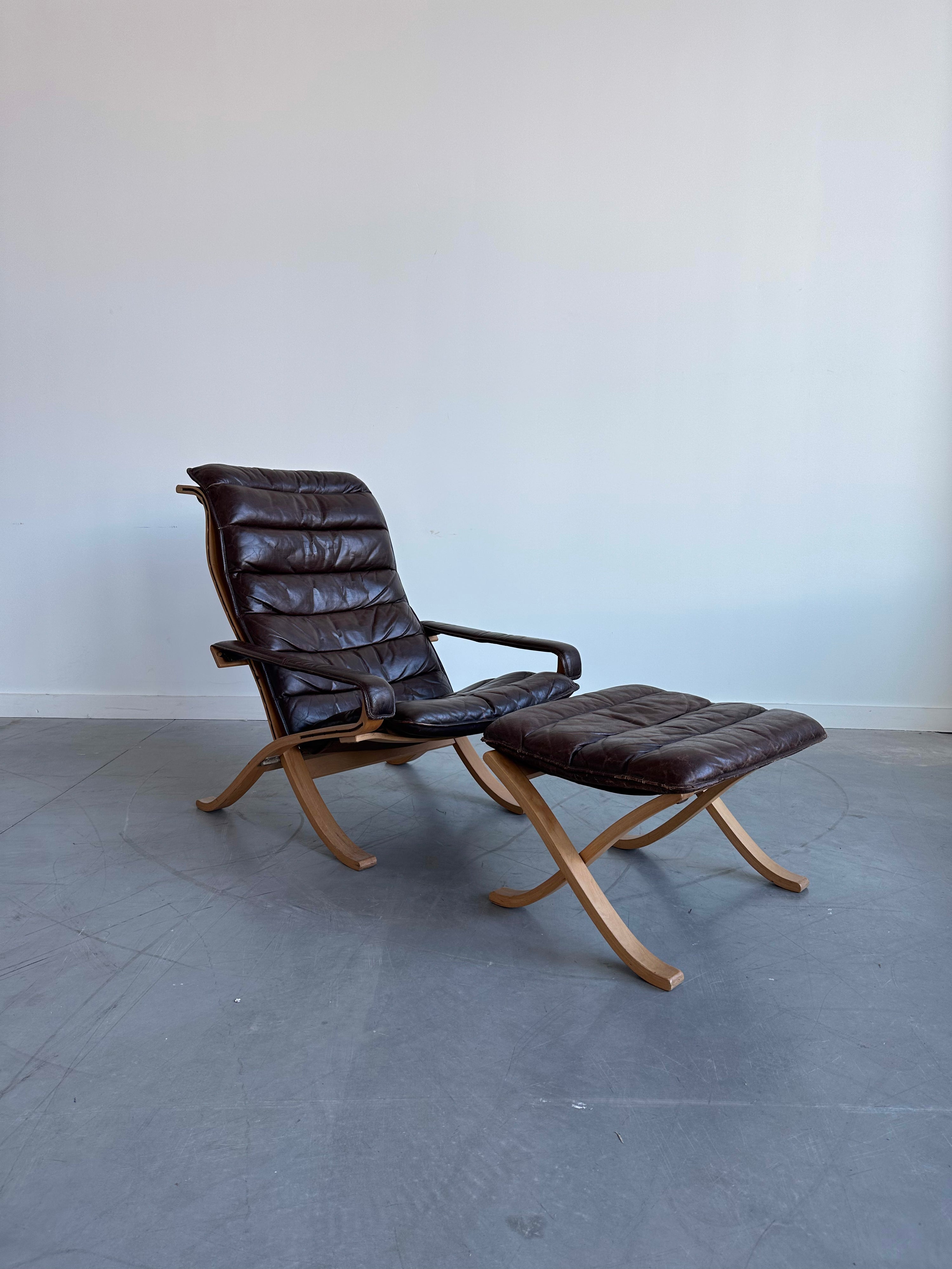 Flex Lounge Chair and Ottoman by Ingmar Relling for Westnofa Vestlandske