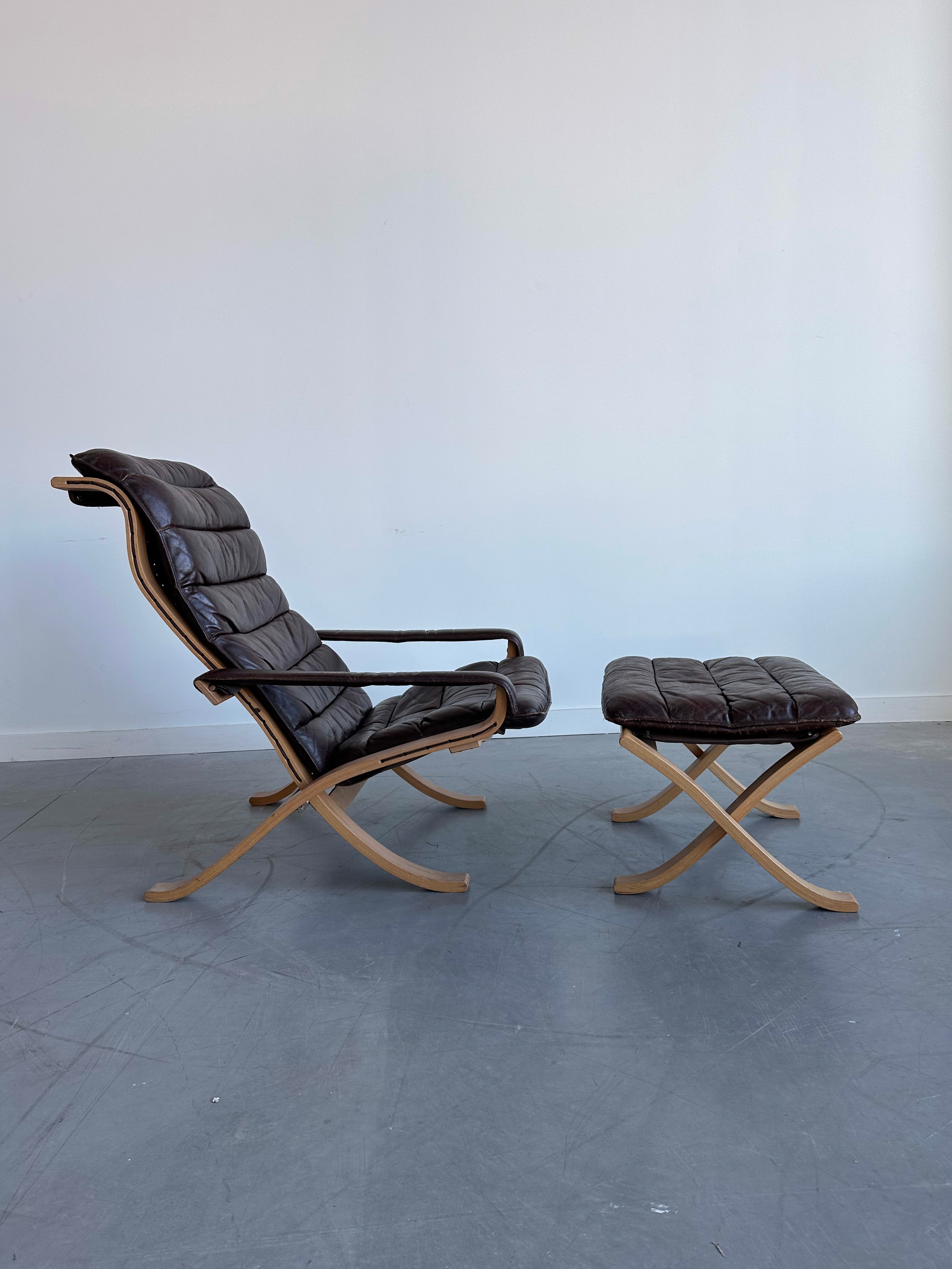 Flex Lounge Chair and Ottoman by Ingmar Relling for Westnofa Vestlandske