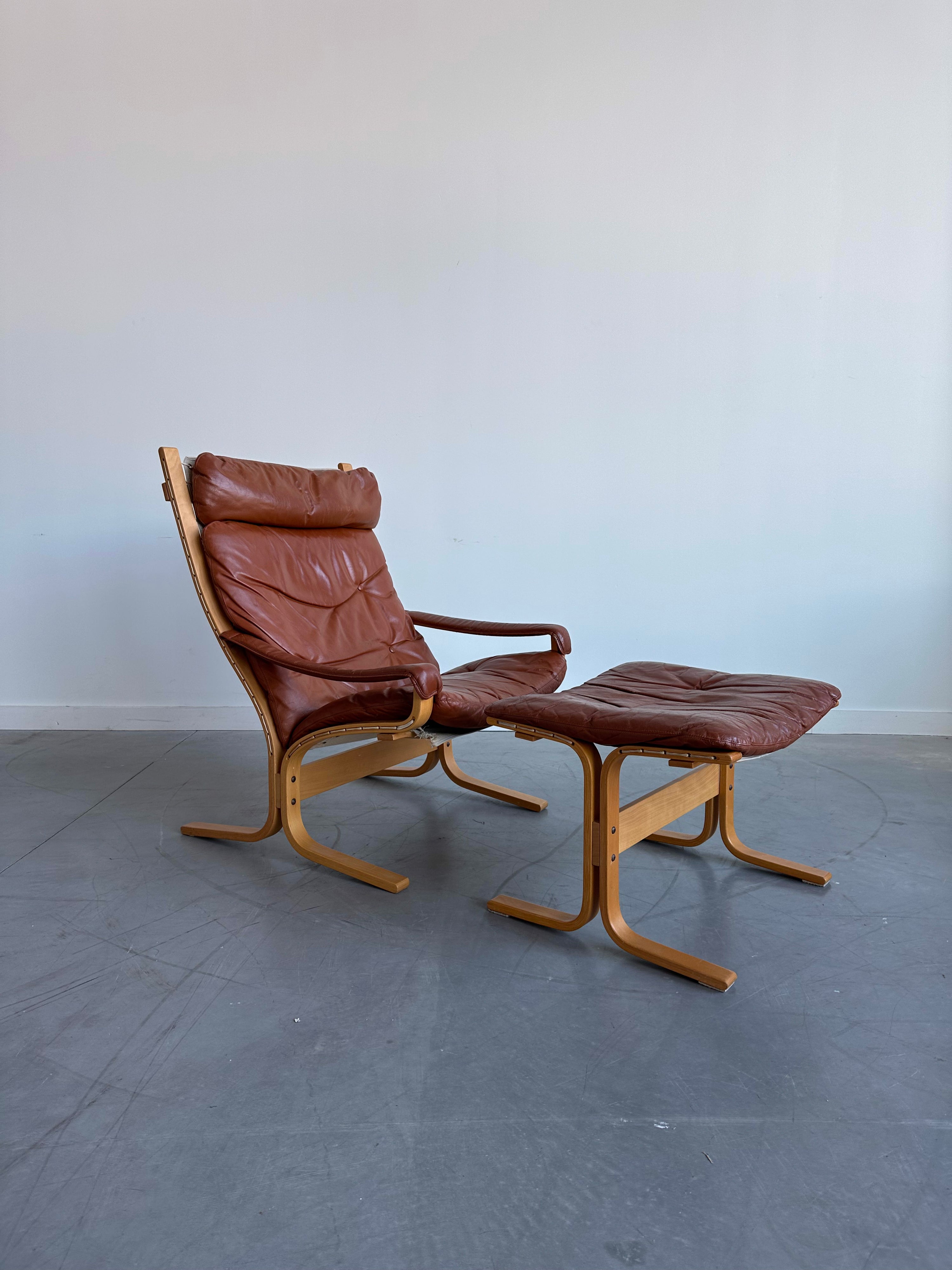 Siesta Lounge Armchair and Ottoman by Ingmar Relling for Westnofa Vestlandske