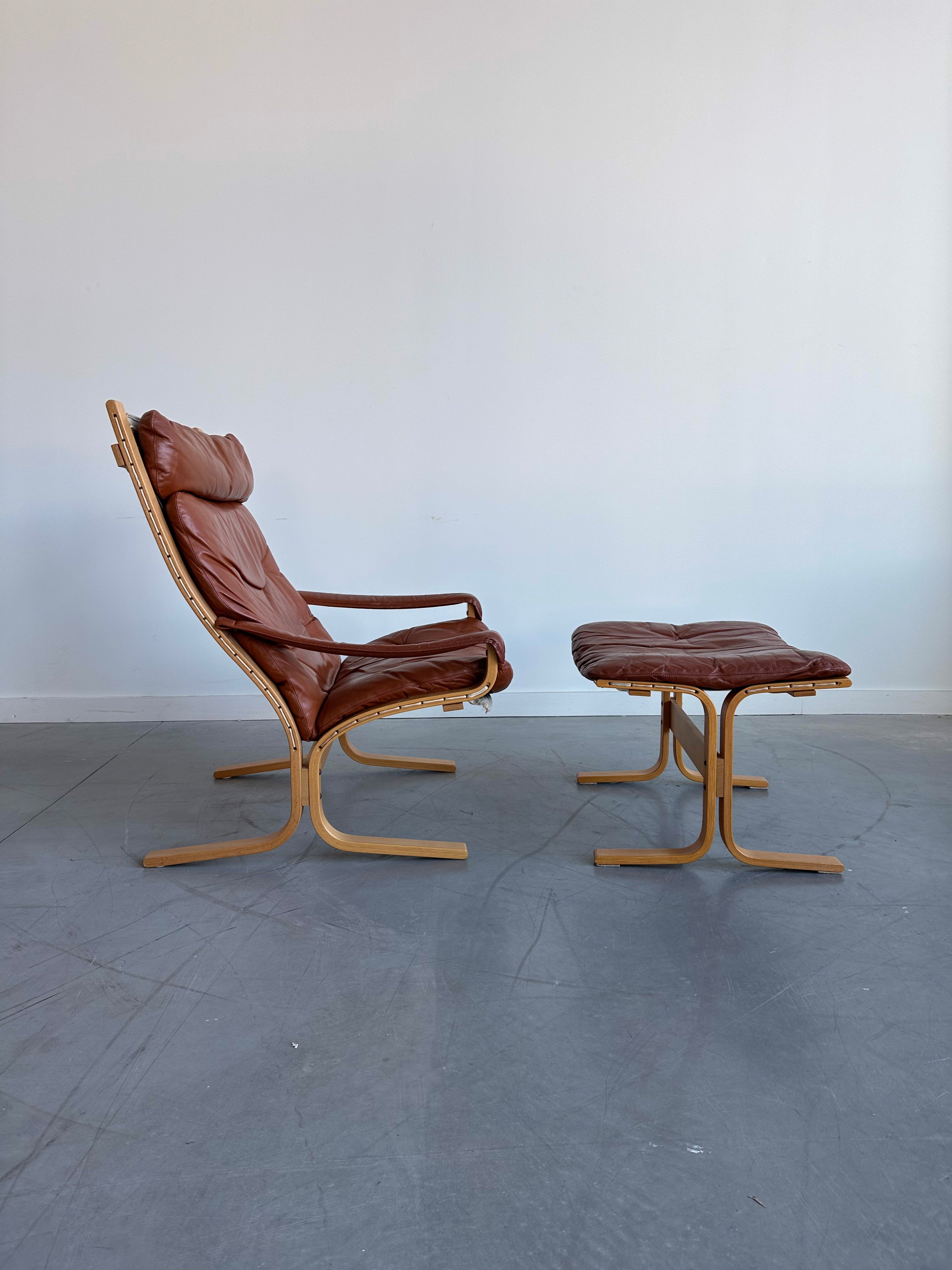 Siesta Lounge Armchair and Ottoman by Ingmar Relling for Westnofa Vestlandske