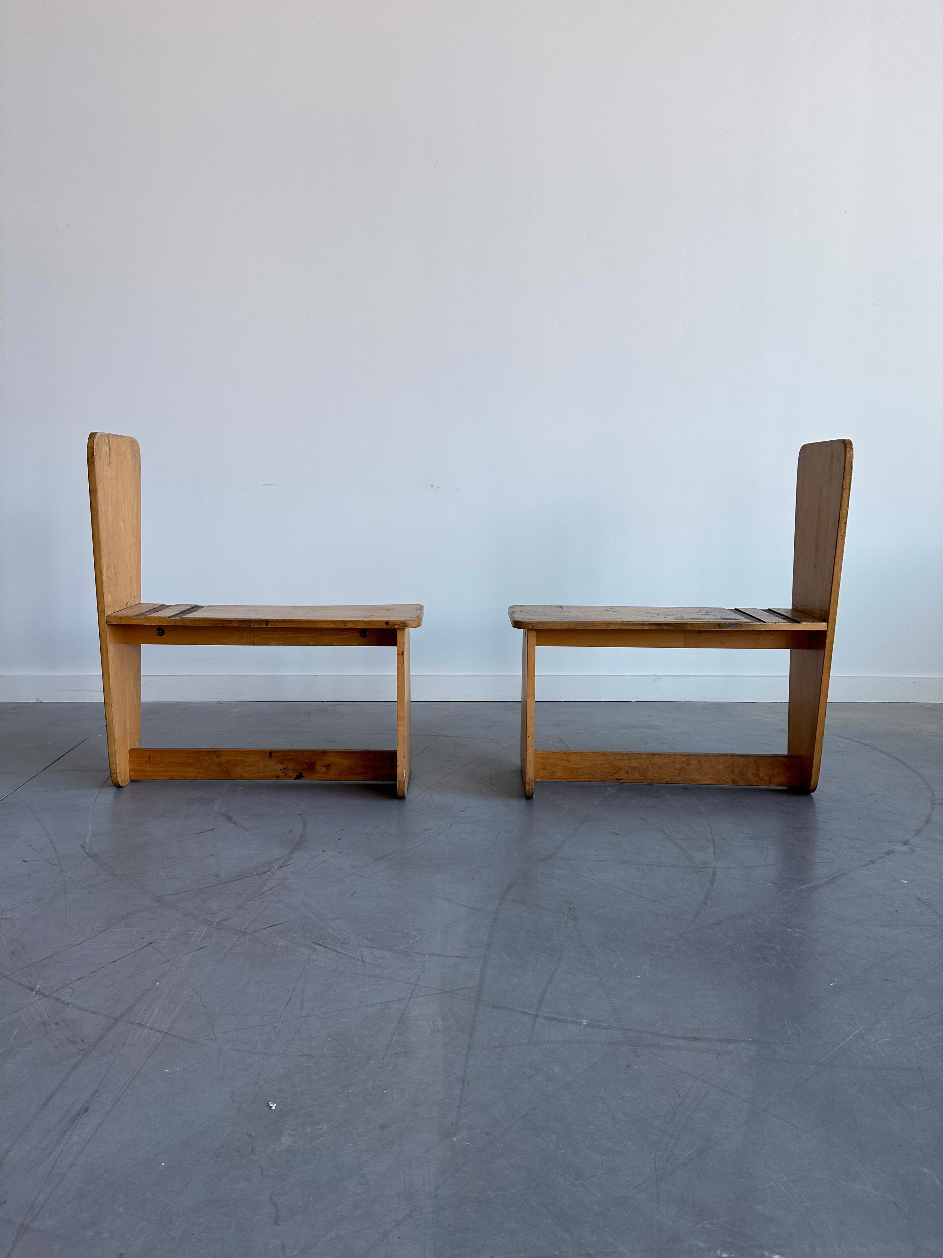 1950s Art Horse Benches – Found Objet