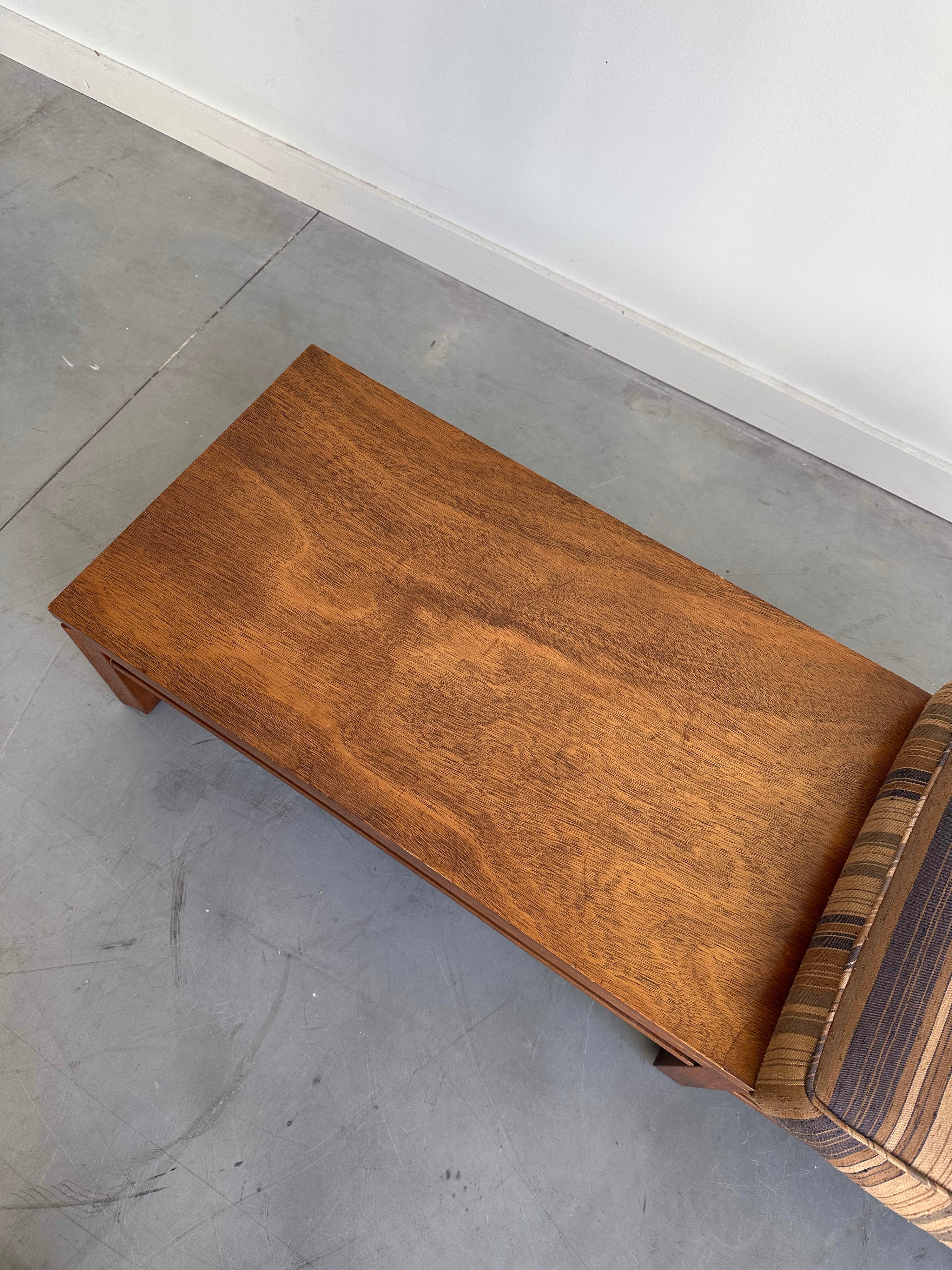 Mahogany and Brass Bench by Edward Wormley for Dunbar