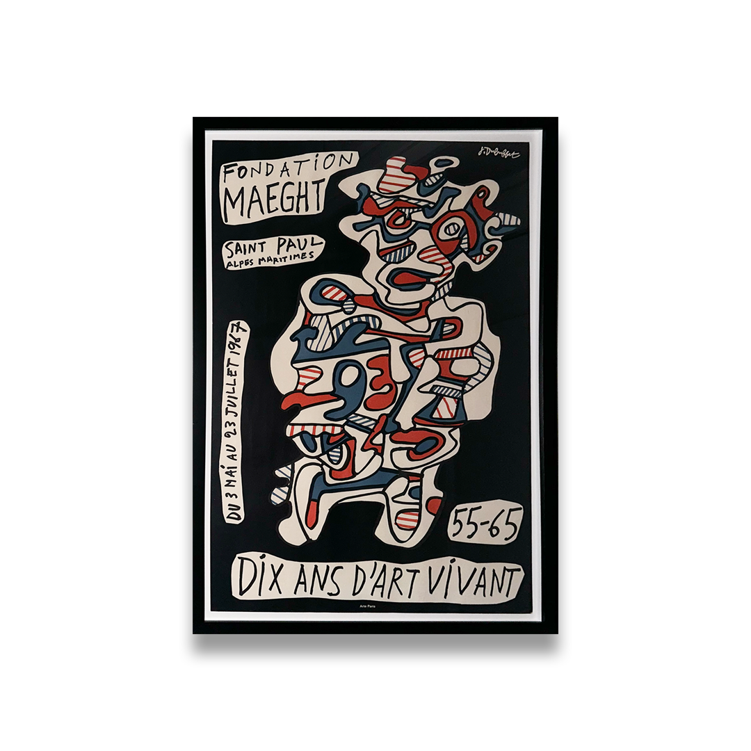 Jean Dubuffet: “10 Ans D’Art Vivant 55 – 65” (Exhibition Poster)