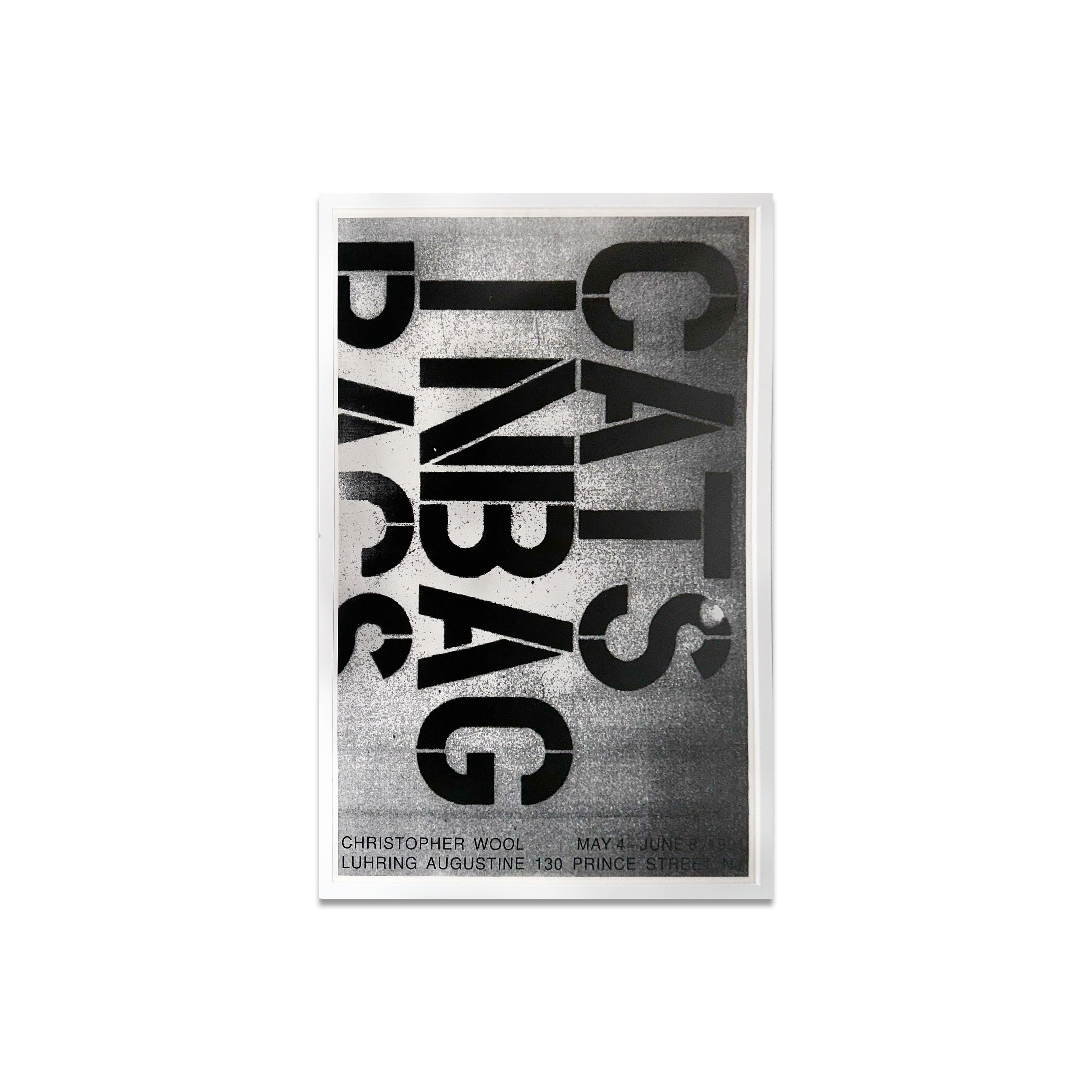 Christopher Wool, Cats in Bag (Exhibition Poster)